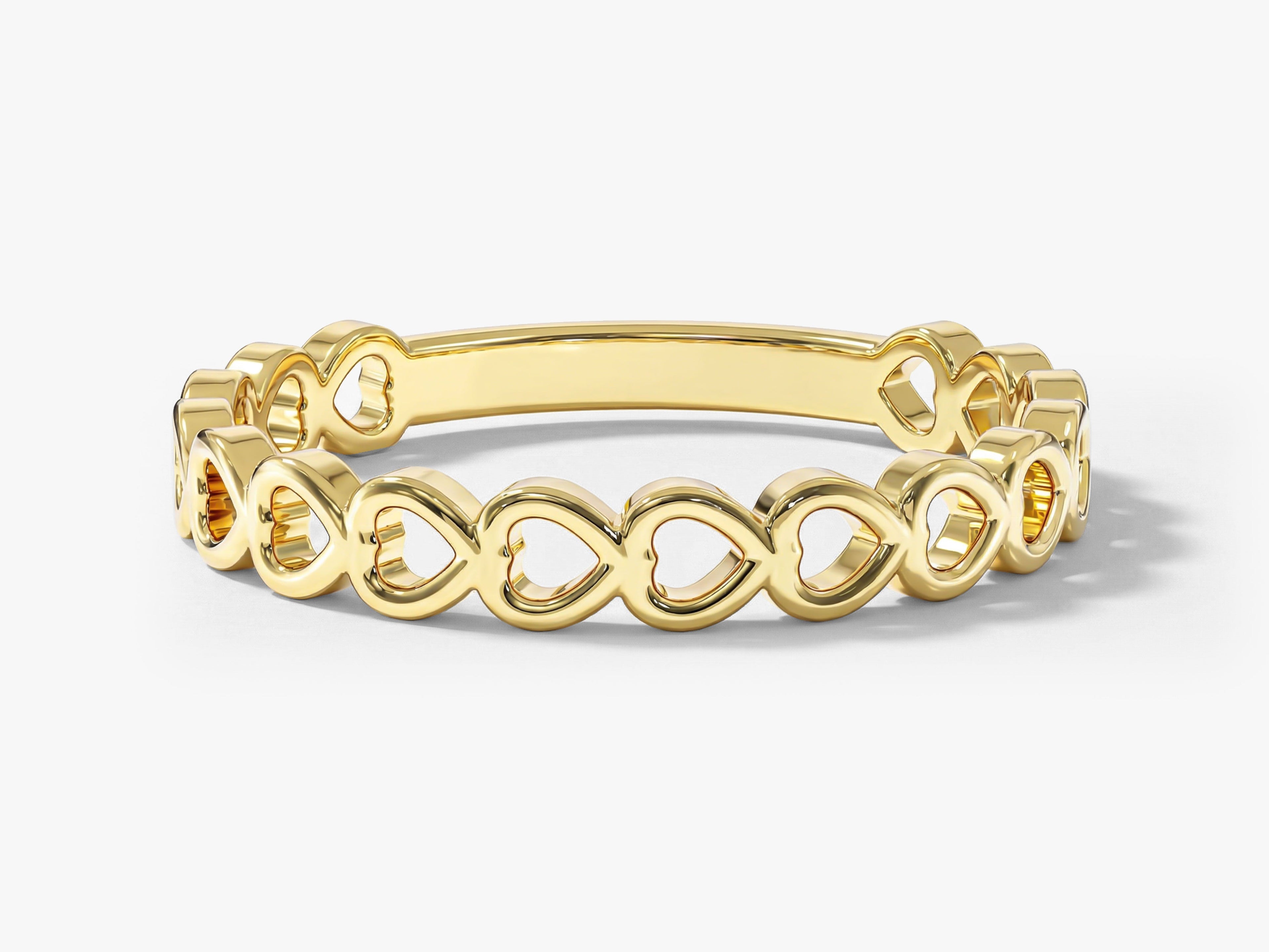 Half Eternity Heart Ring