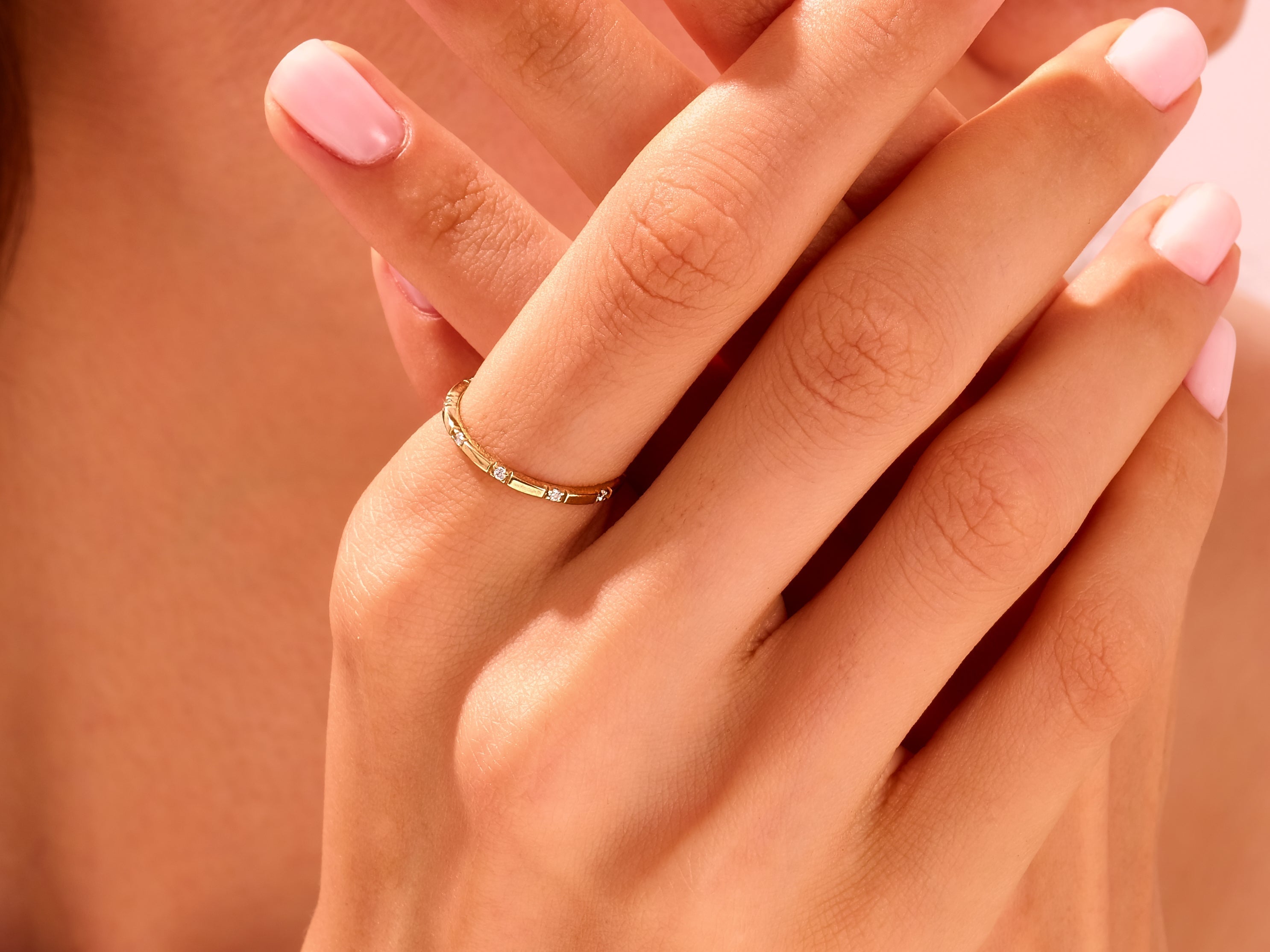Pave Set Nine-Stone Ring