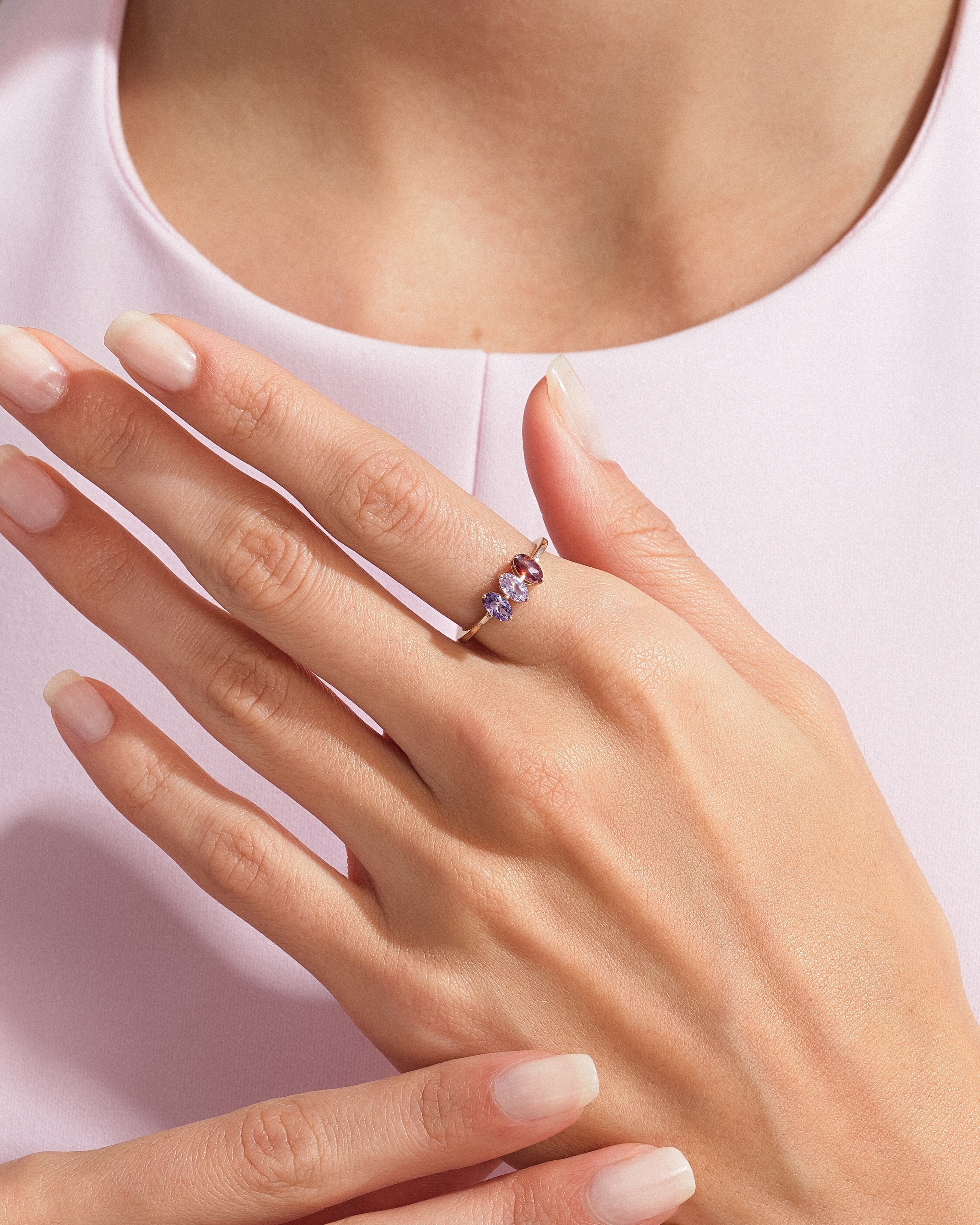 Oval Cut Multi-Stone Birthstone Ring