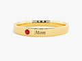 14k Gold Birthstone Mom Ring