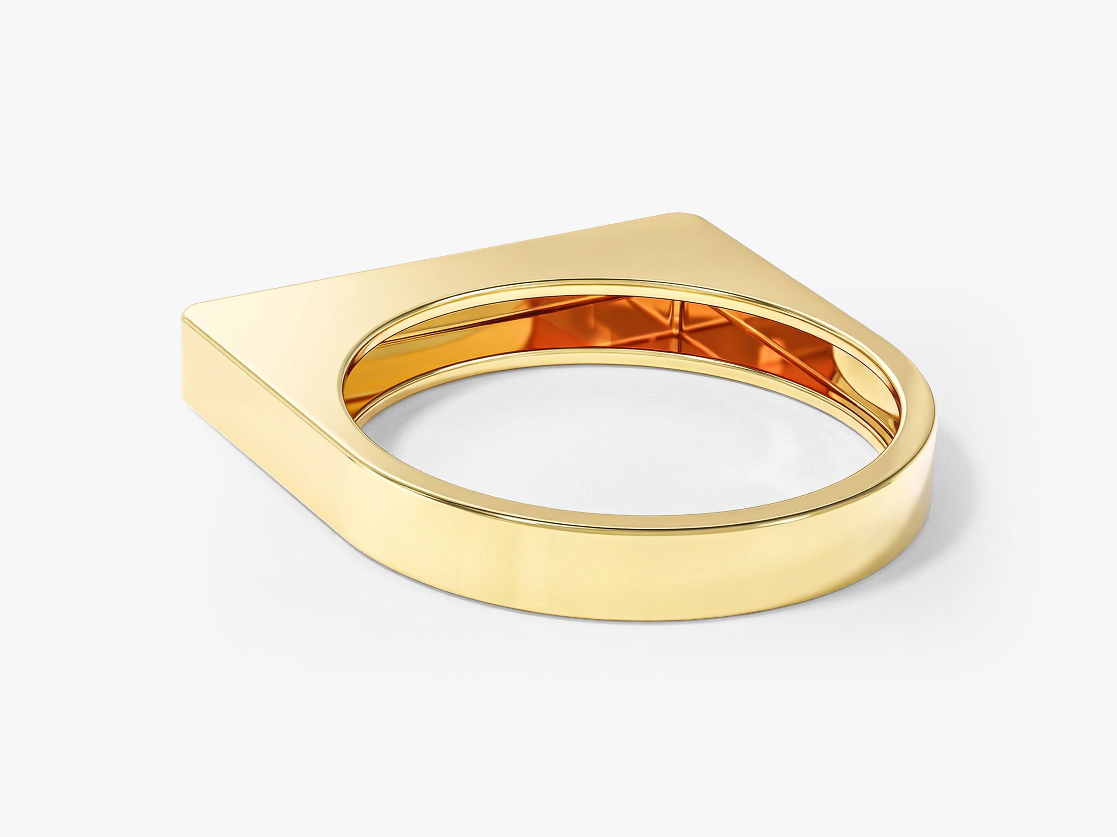 Elongated Rectangular Signet Ring