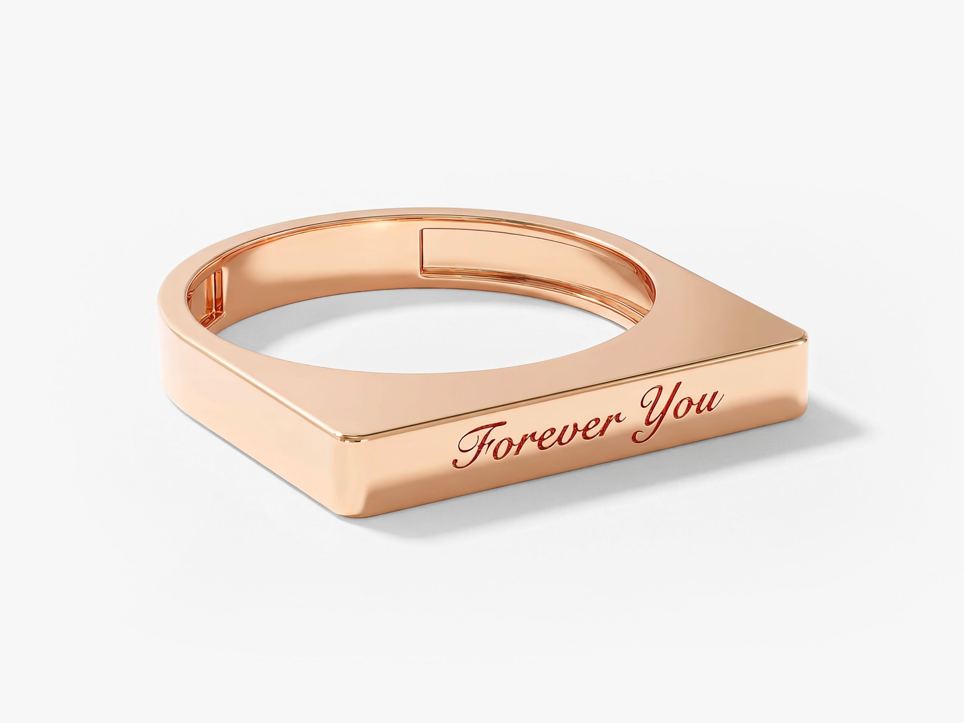 Elongated Rectangular Signet Ring