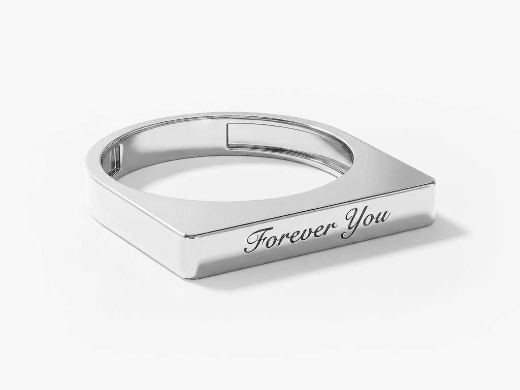 Elongated Rectangular Signet Ring