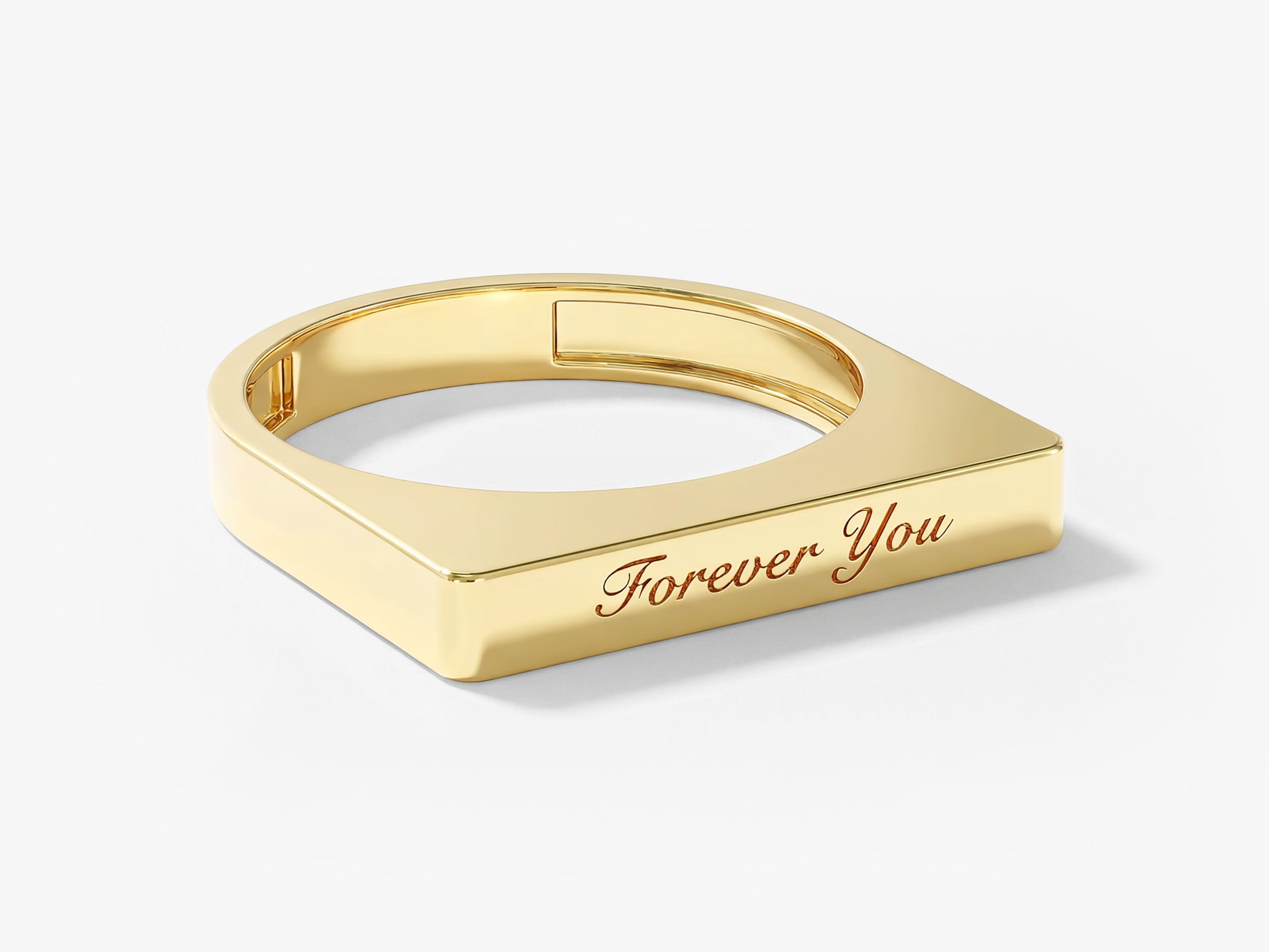 Elongated Rectangular Signet Ring