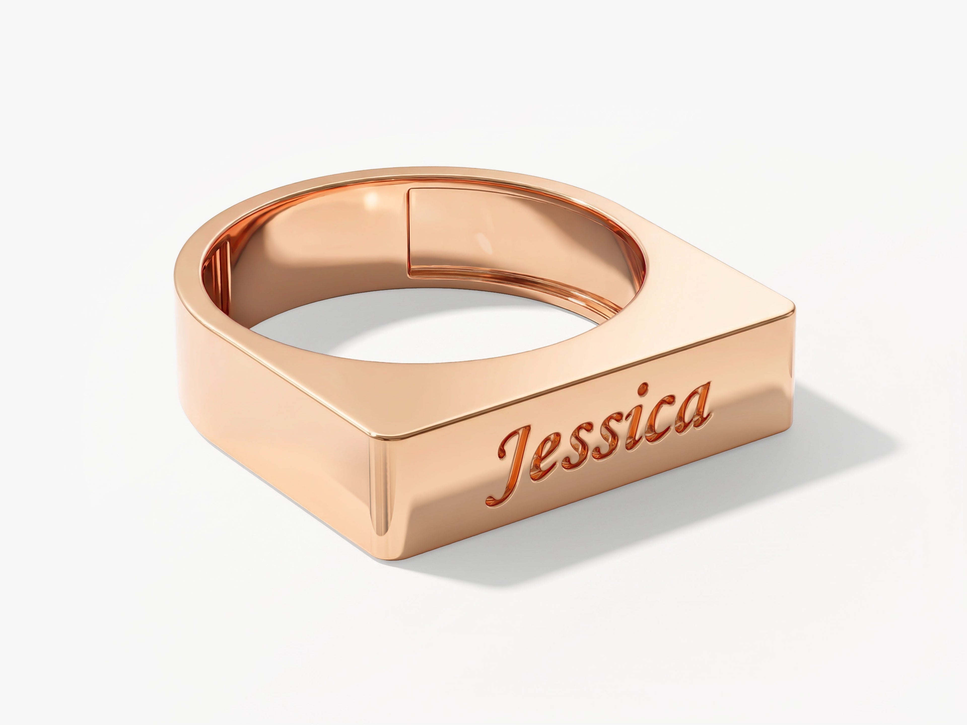 Elongated Rectangular Signet Ring