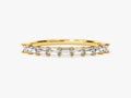 Horizontal Baguette Wedding Band