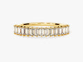 Baguette Cut Half Eternity Wedding Band