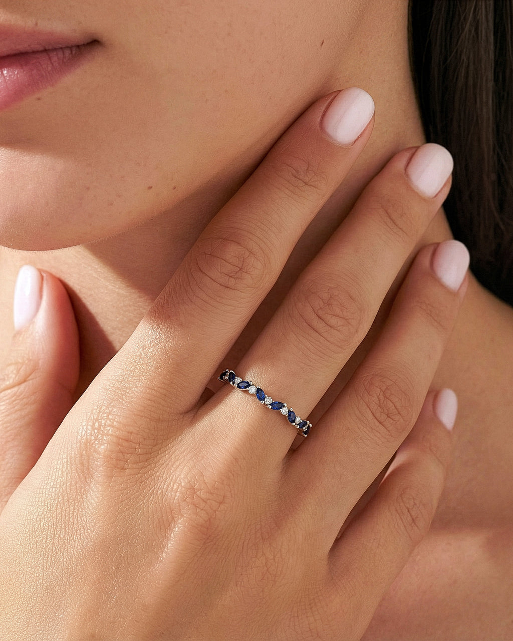 Marquise and Round Cut Birthstone Ring