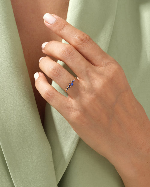 Floating Cluster Birthstone Ring