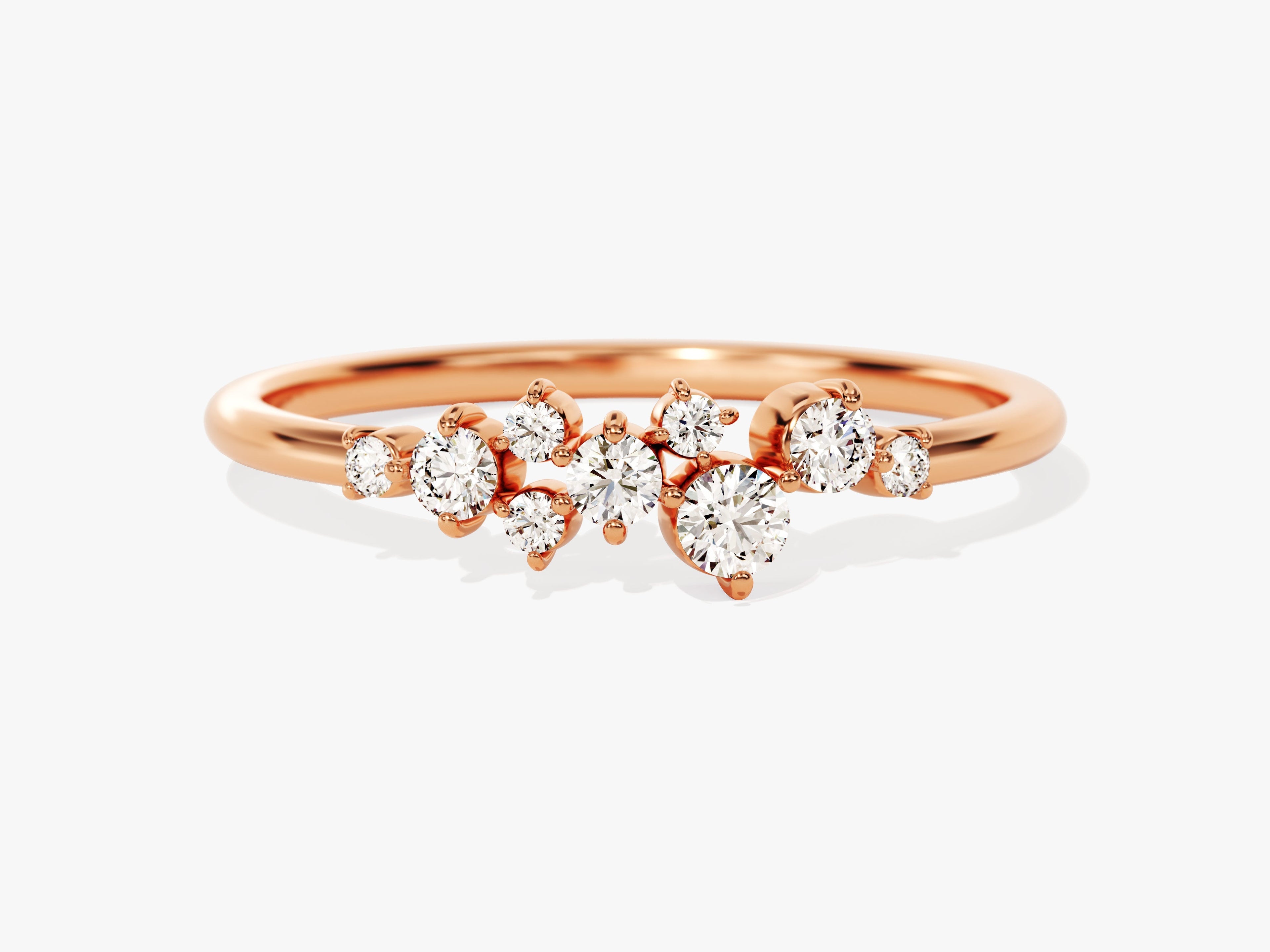 Floating Cluster Wedding Band