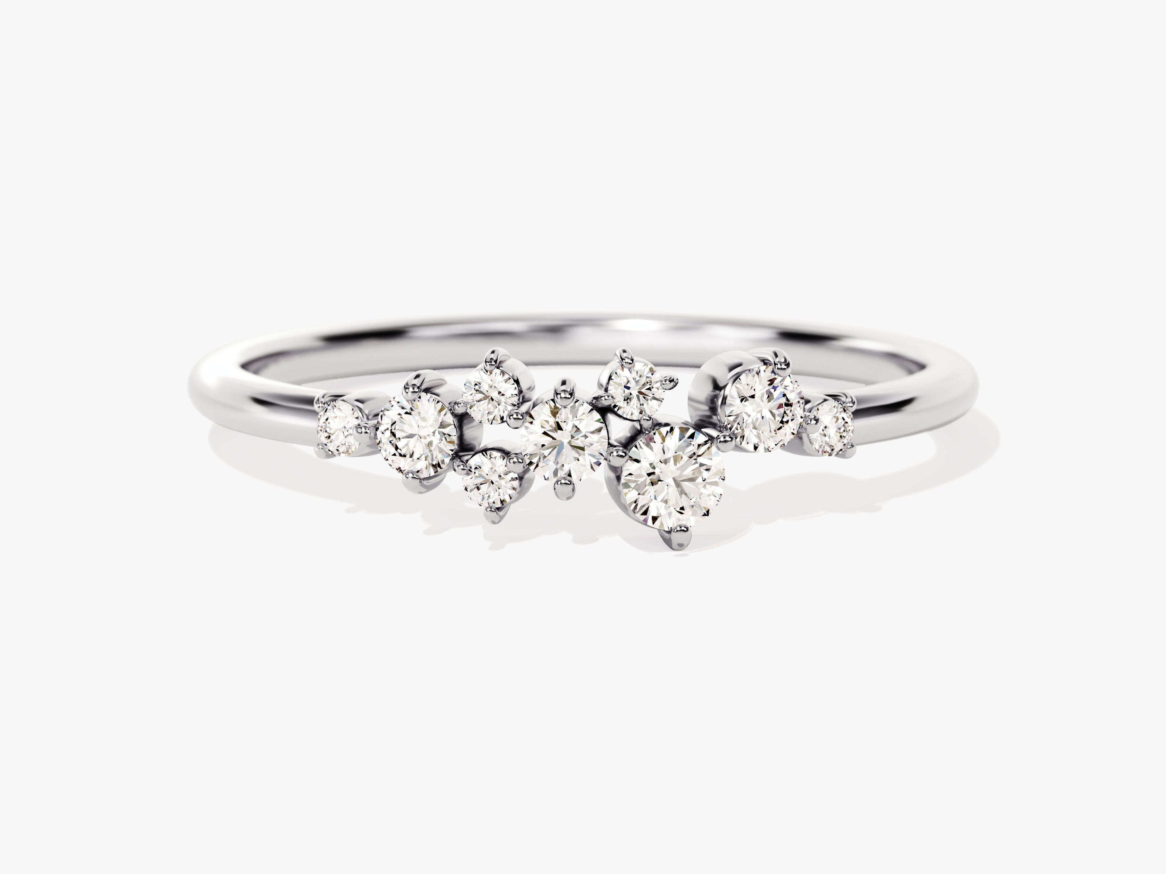 Floating Cluster Wedding Band
