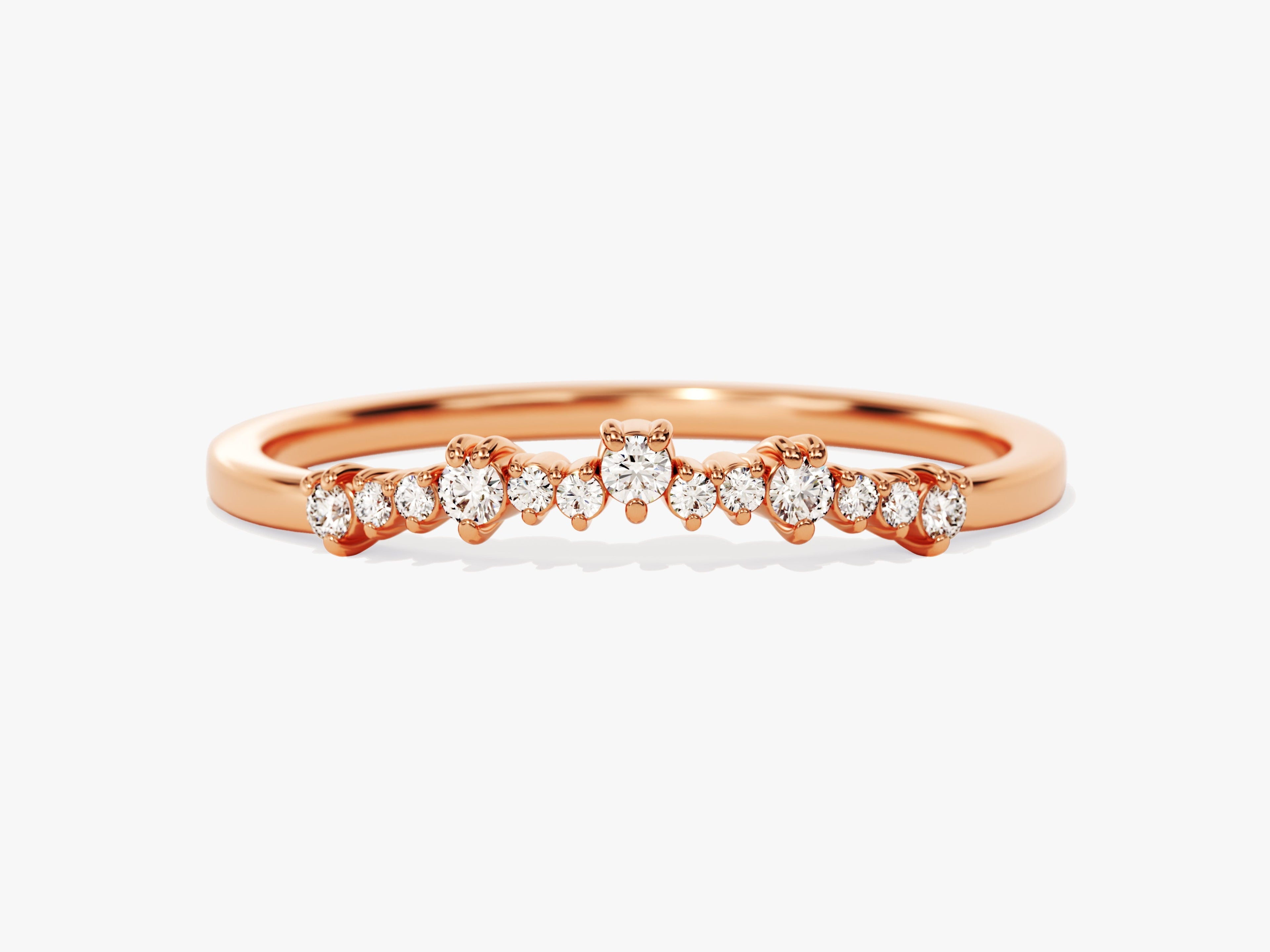 Dainty Curved Wedding Band