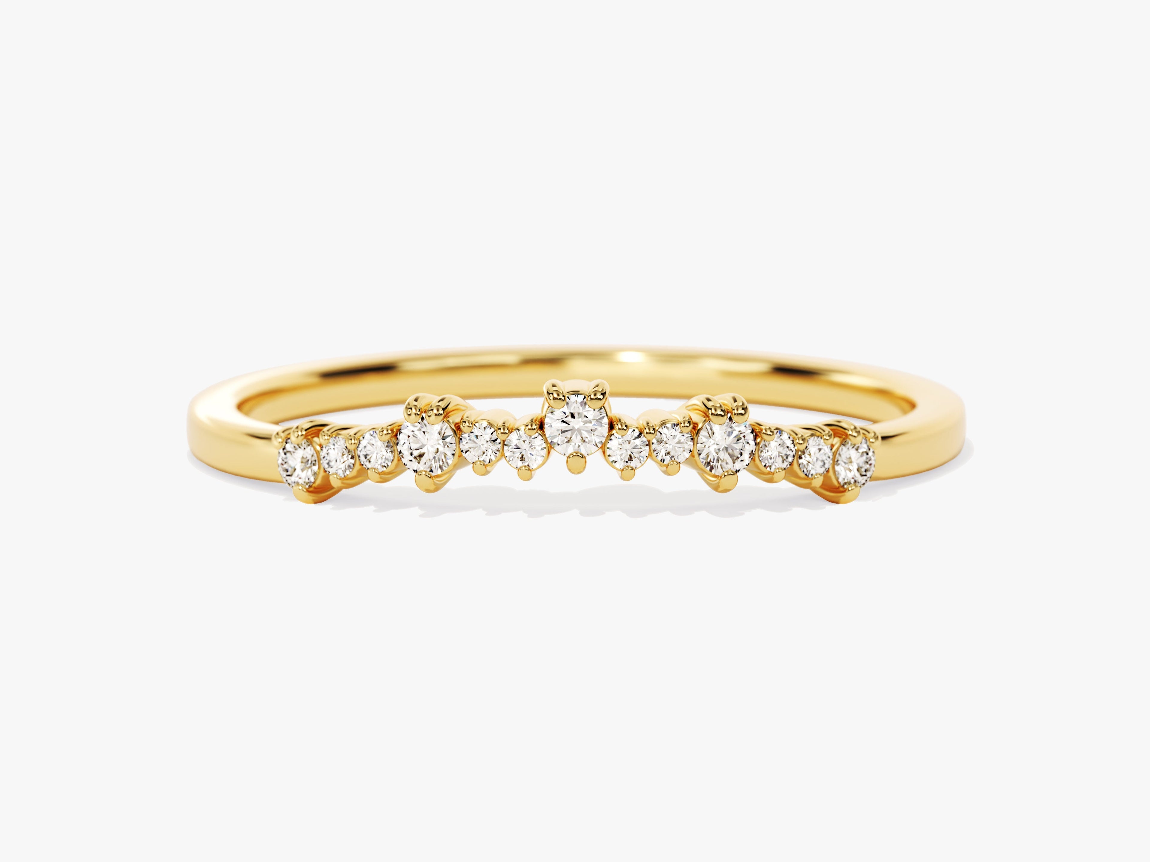 Dainty Curved Wedding Band