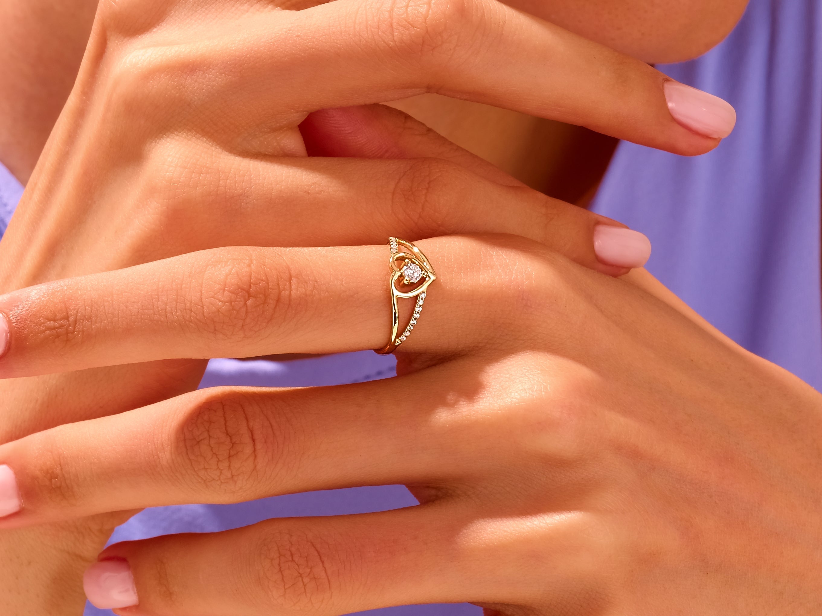 Split Shank Heart Ring