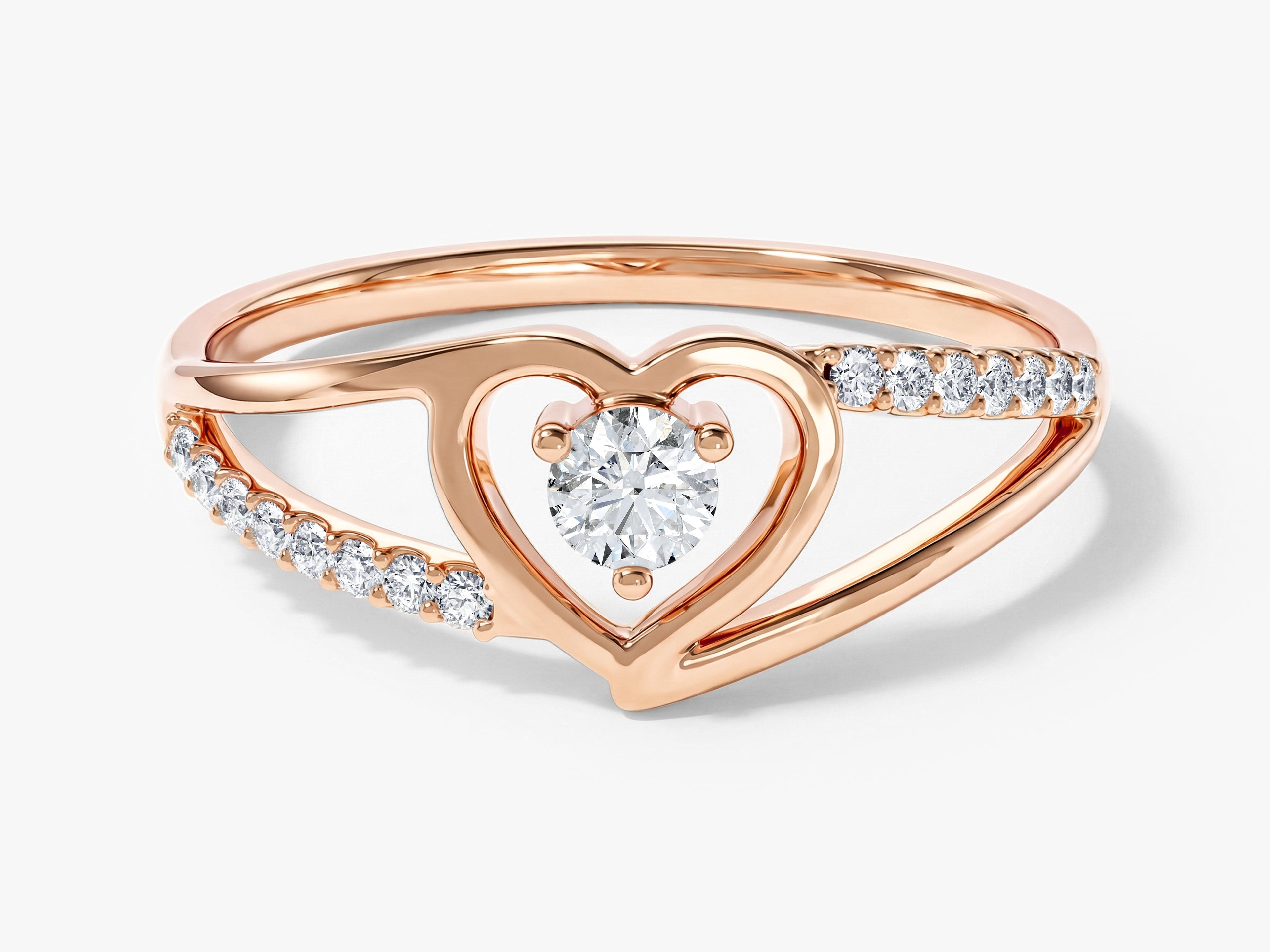Split Shank Heart Ring