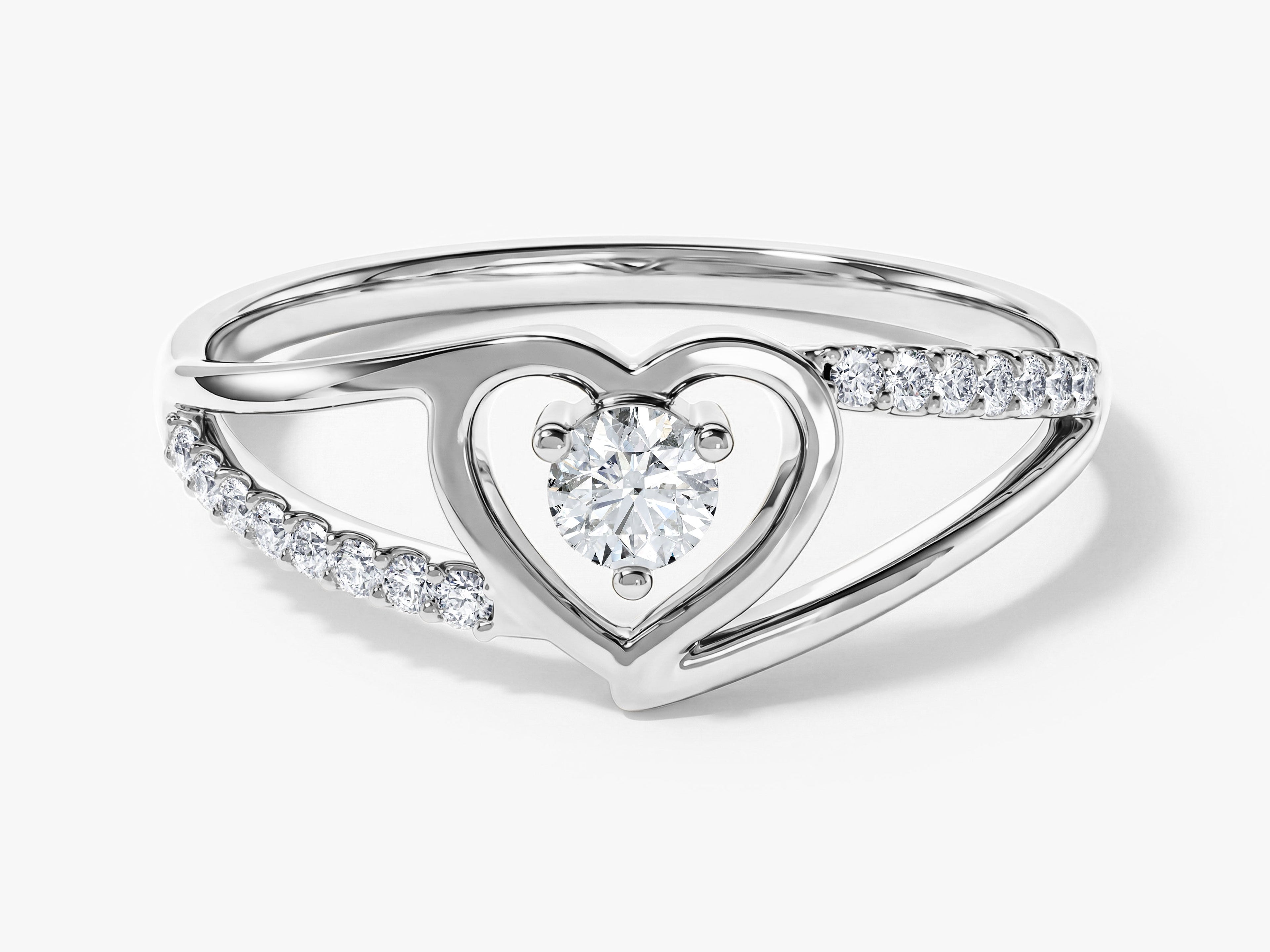 Split Shank Heart Ring