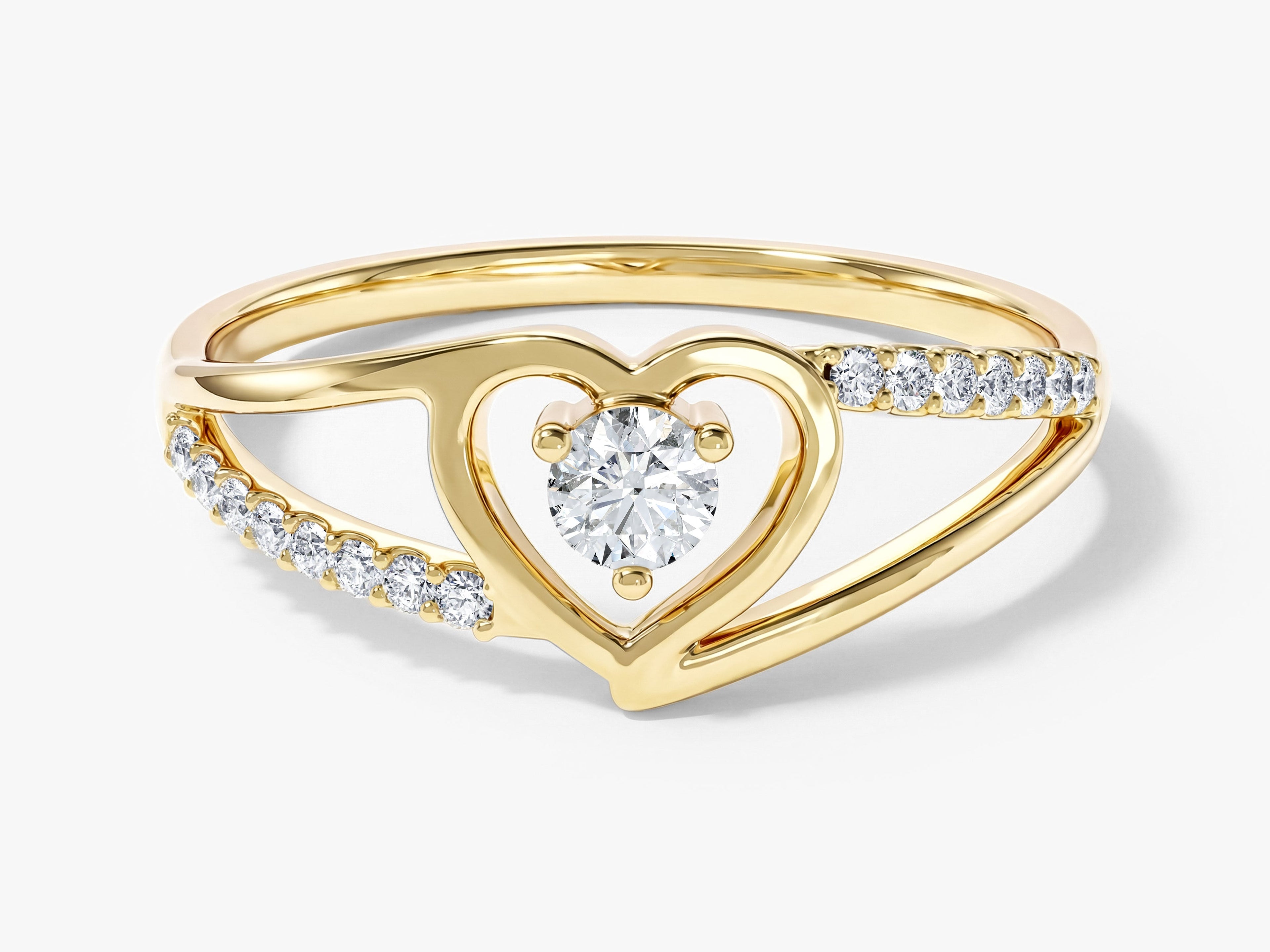 Split Shank Heart Ring