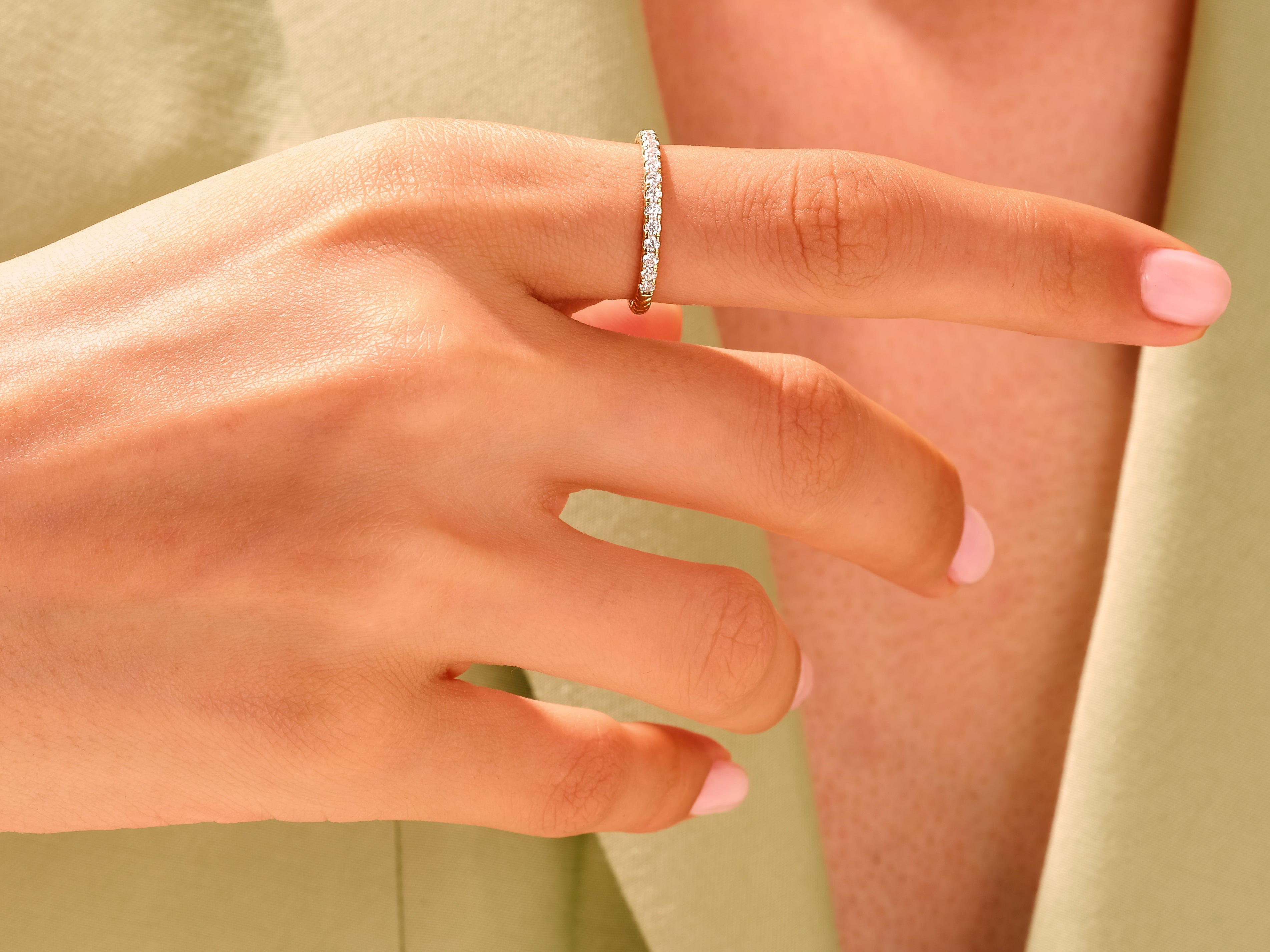Twisted Pave Set Ring