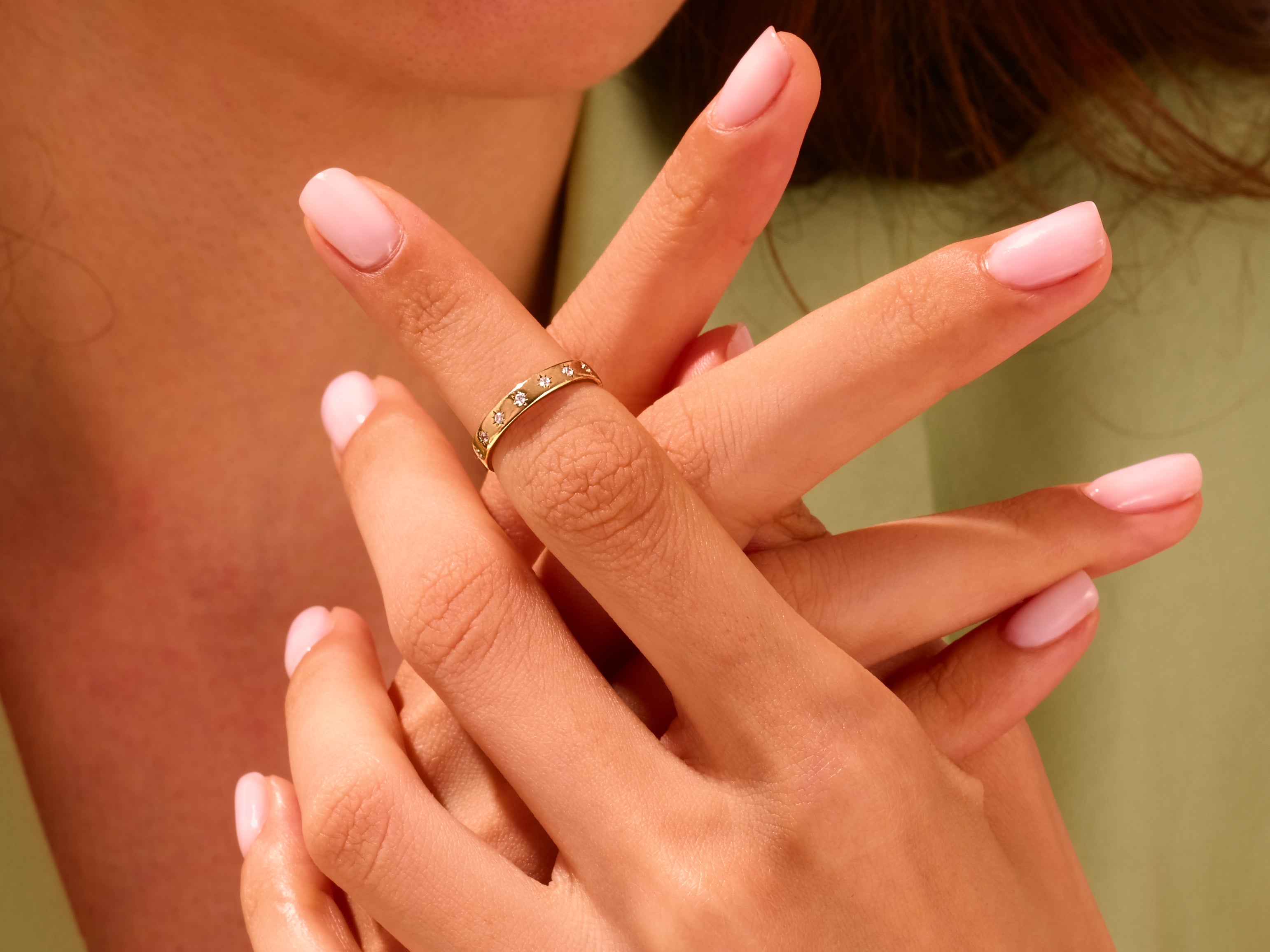 Star Half Eternity Ring
