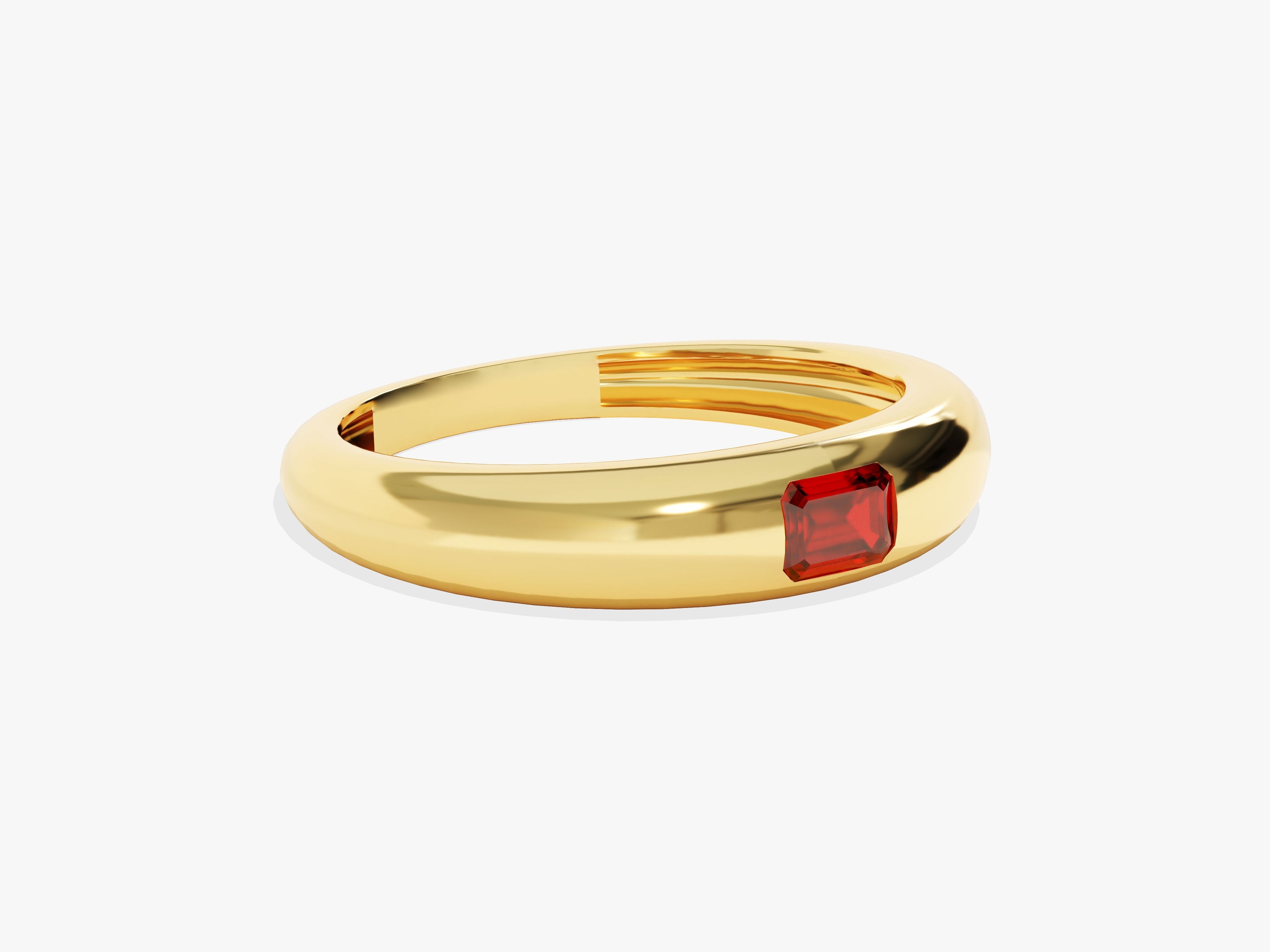 Mother's Emerald Cut Birthstone Ring