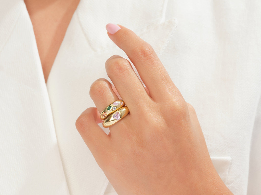 Vintage Multi Stone Promise Ring