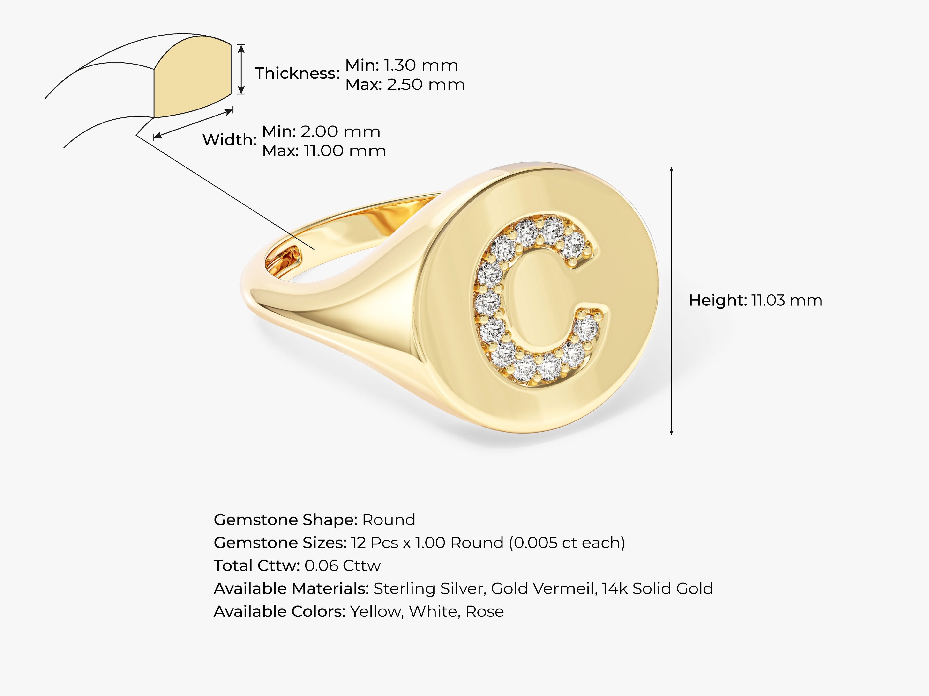 Initial Signet Ring