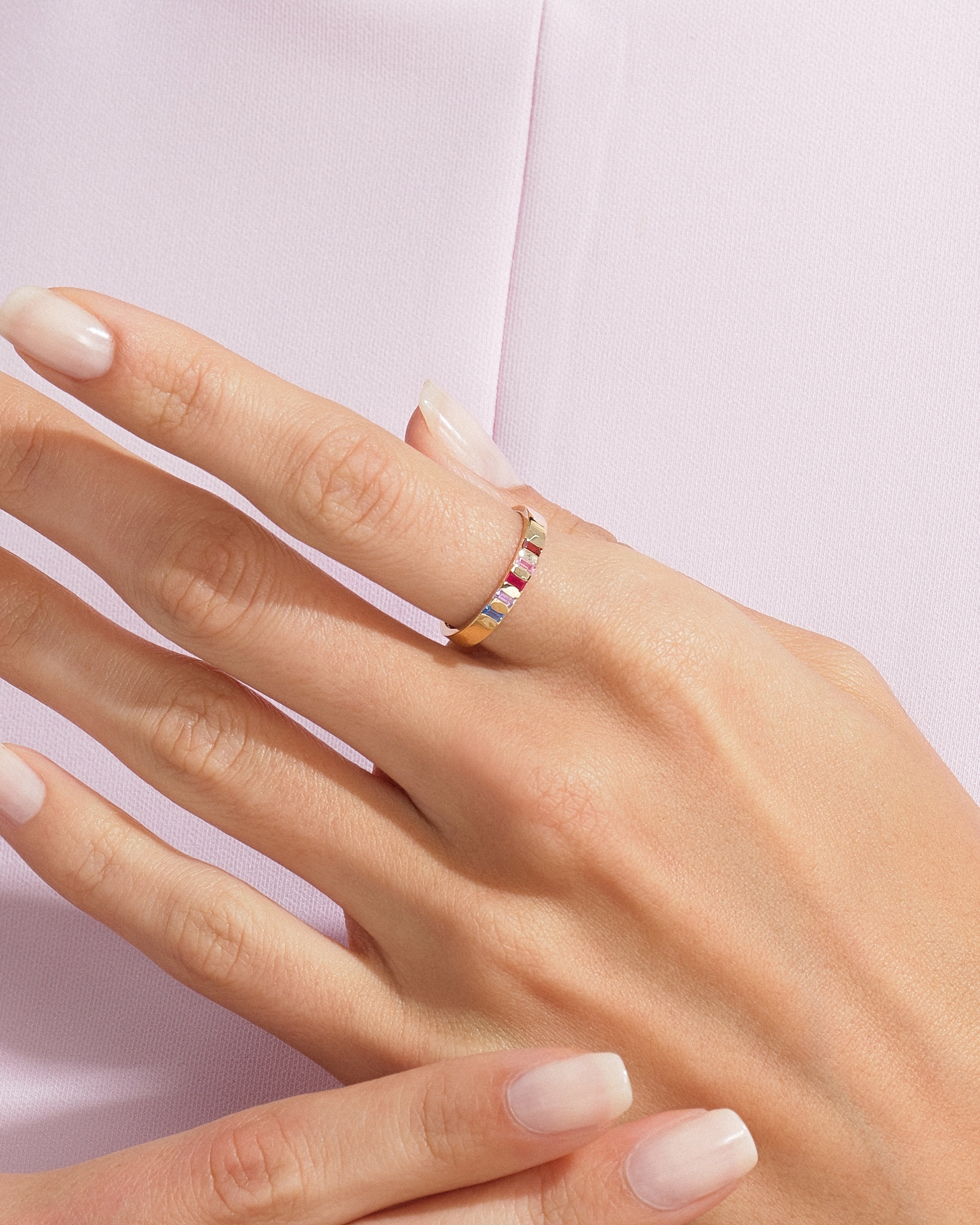 Baguette Multi Birthstone Ring