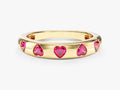 Flush Set Heart Birthstone Ring