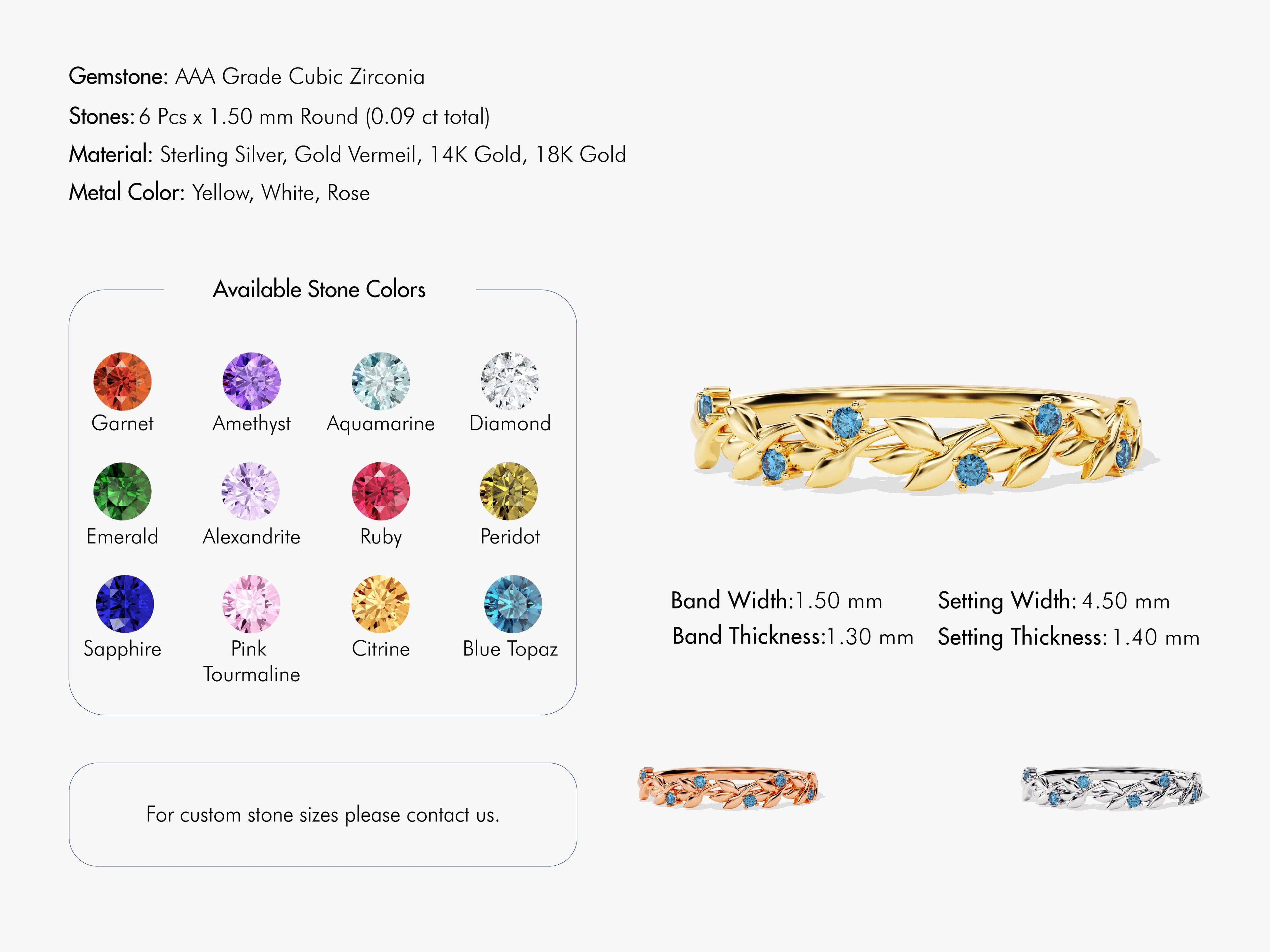 Mother's Floral Birthstone Ring in 14k Solid Gold