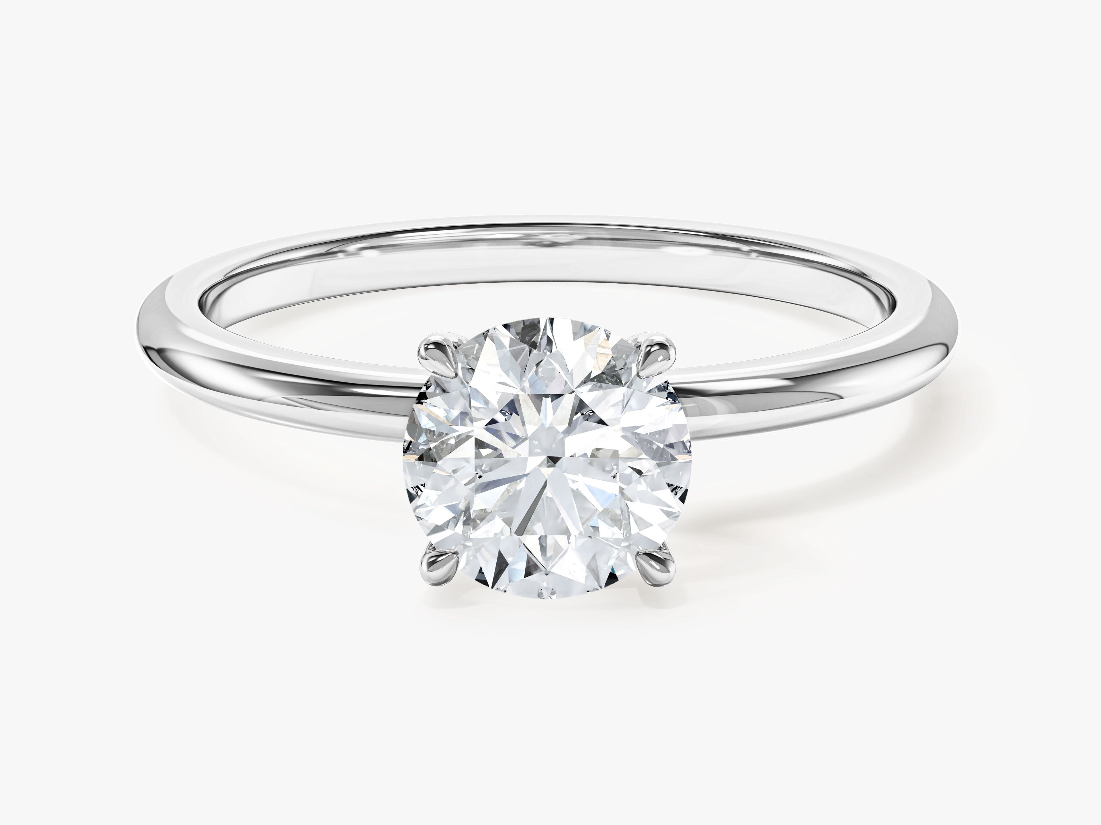 4-Prong Solitaire Round Cut Moissanite Engagement Ring (1.00 CT)