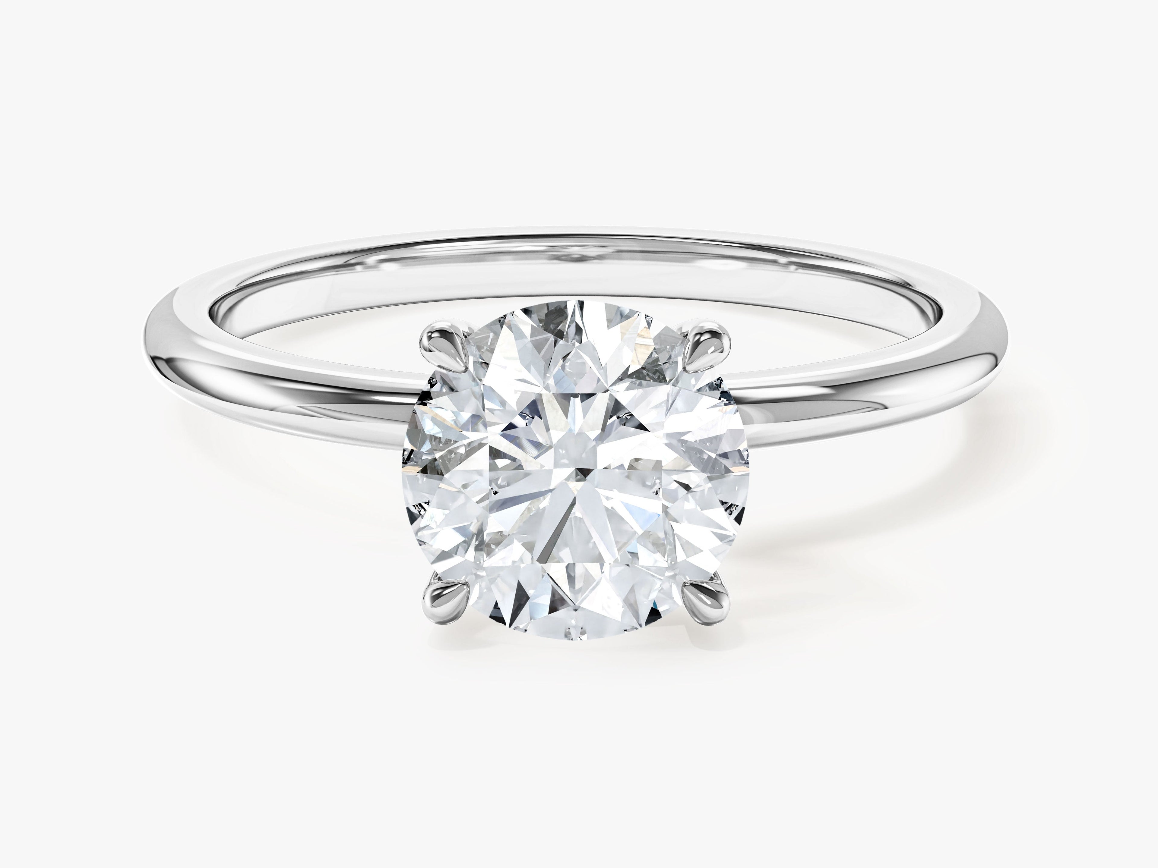 4-Prong Solitaire Round Cut Moissanite Engagement Ring (1.50 CT)