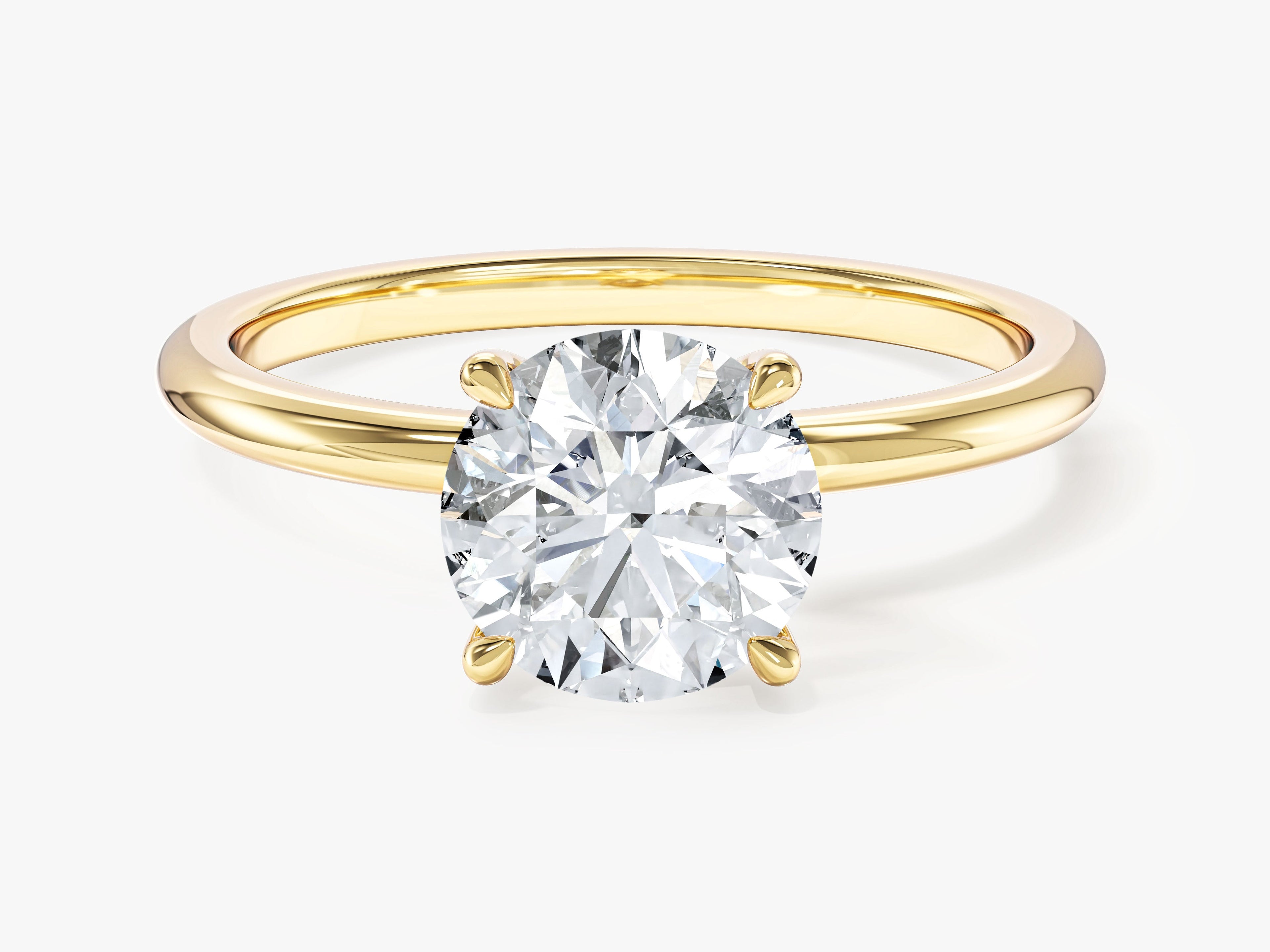 4-Prong Solitaire Round Cut Moissanite Engagement Ring (1.50 CT)