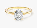 4-Prong Solitaire Oval Cut Moissanite Engagement Ring (1.00 CT)
