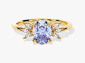 Oval Cluster Accent Birthstone Ring