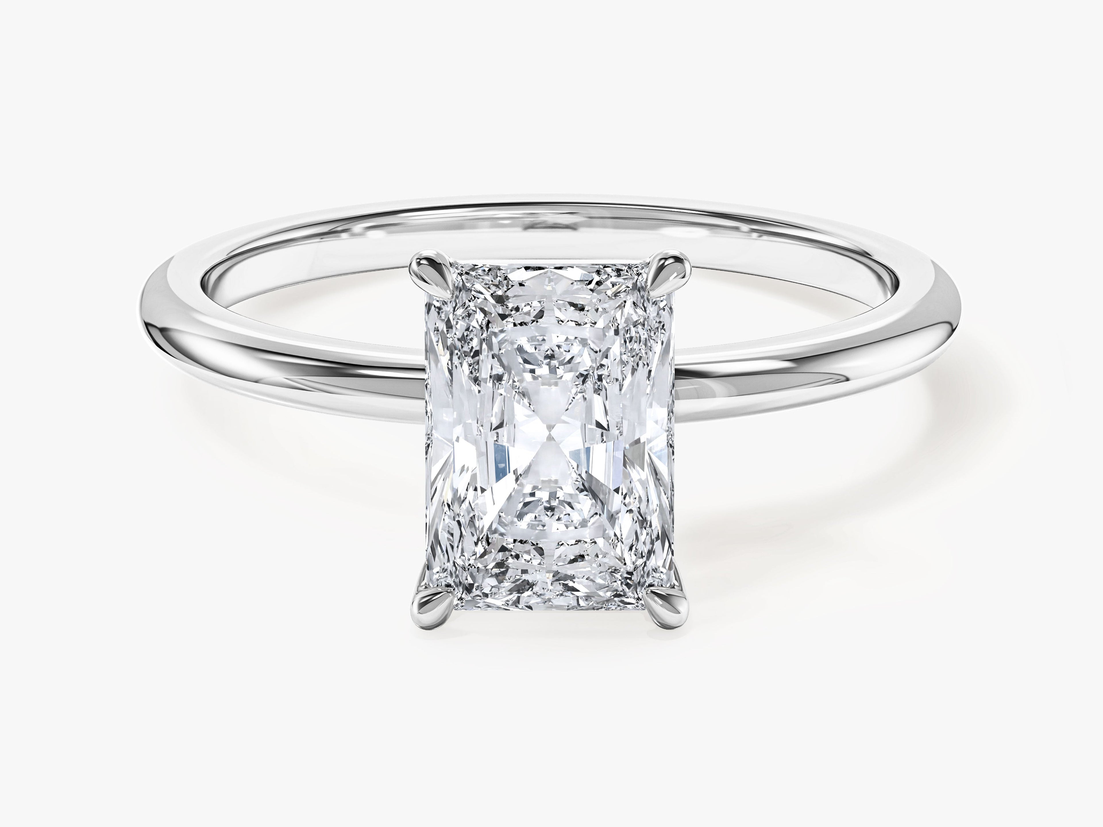 Radiant Cut Solitaire Moissanite Engagement Ring (1.50 CT)