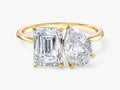 Pear and Emerald Cut Toi et Moi Lab Grown Diamond Engagement Ring (3.00 CT)