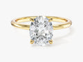 Hidden Halo Oval Lab Grown Diamond Engagement Ring (2.00 CT)