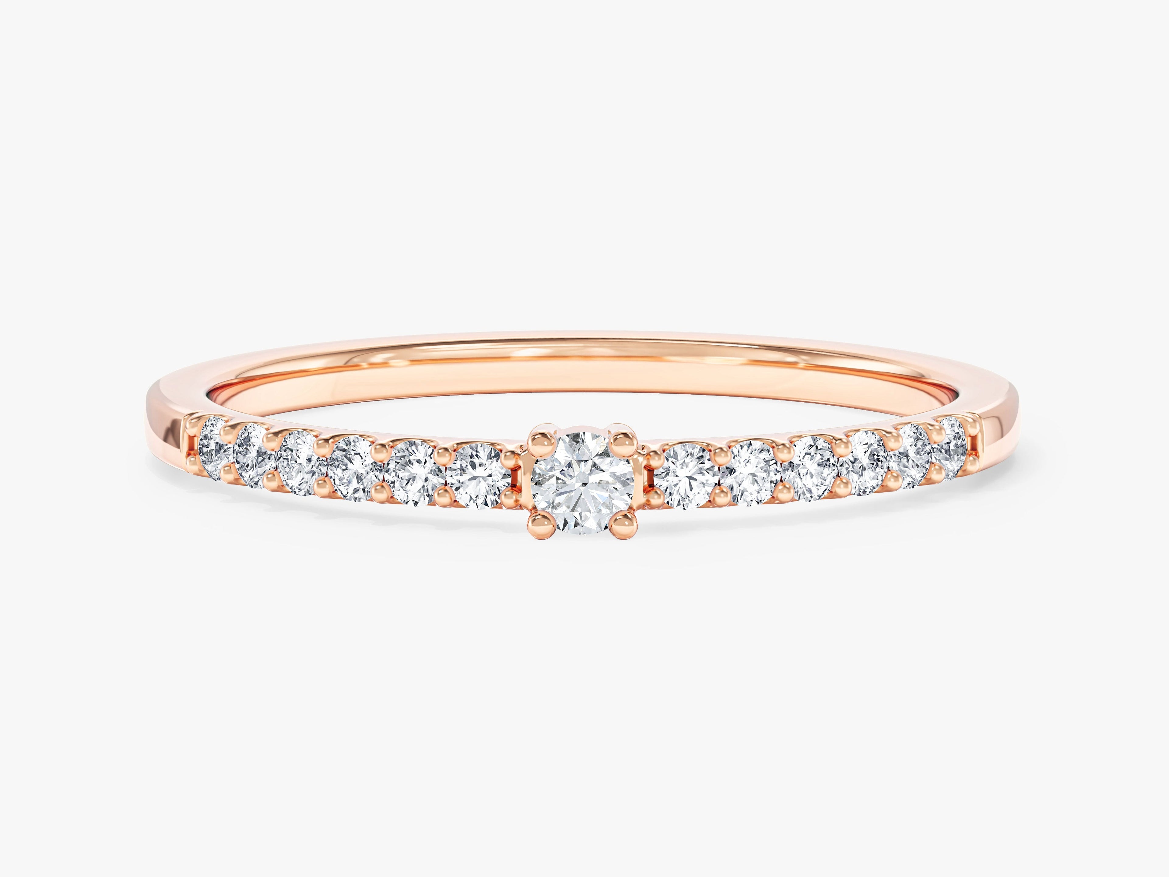 Micro Prong Set Moissanite Promise Ring