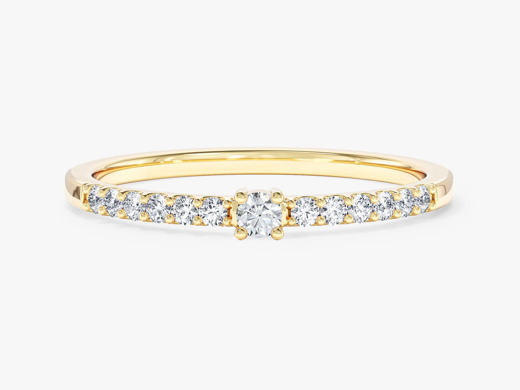 Micro Prong Set Moissanite Promise Ring