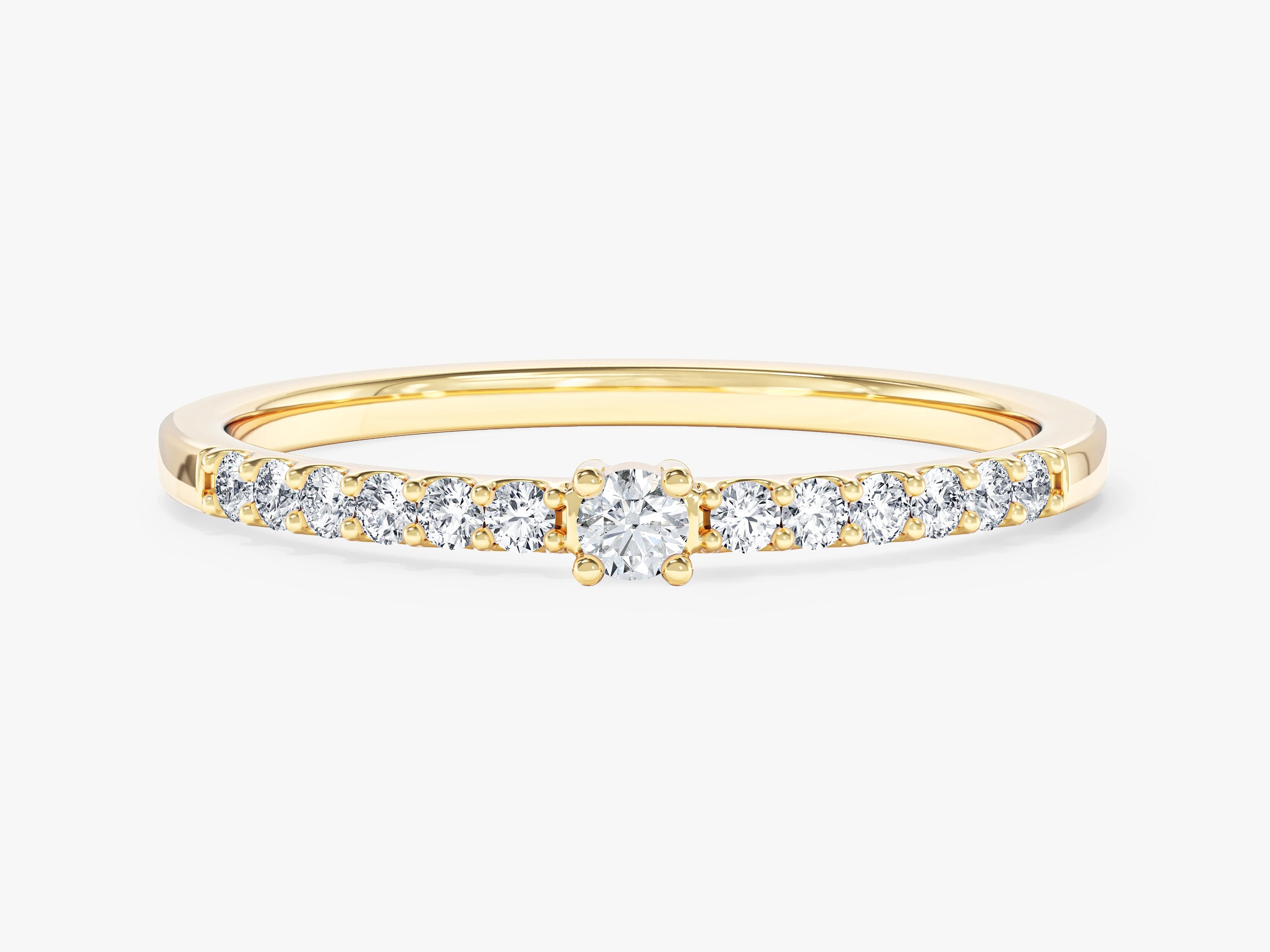 Micro Prong Set Moissanite Promise Ring
