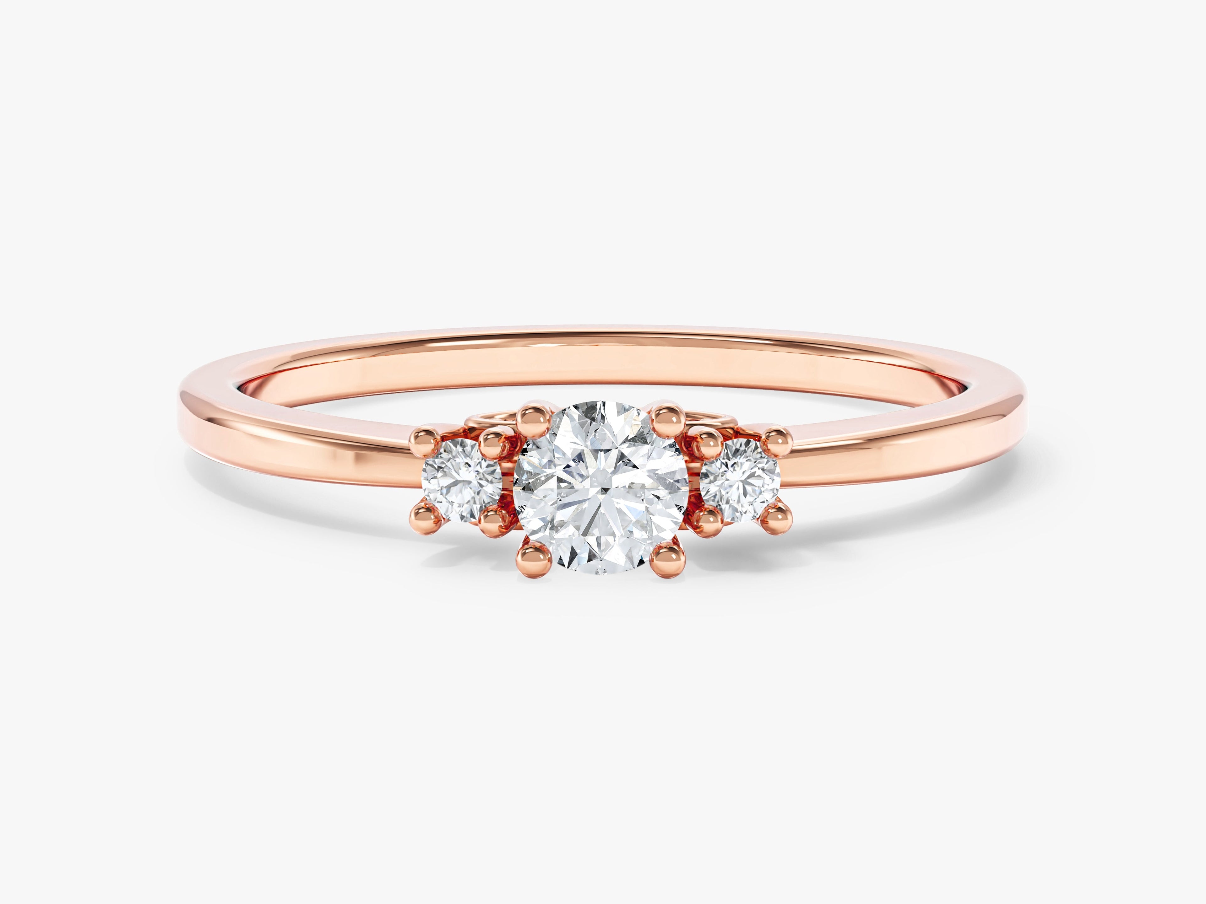 Three Stone Moissanite Promise Ring