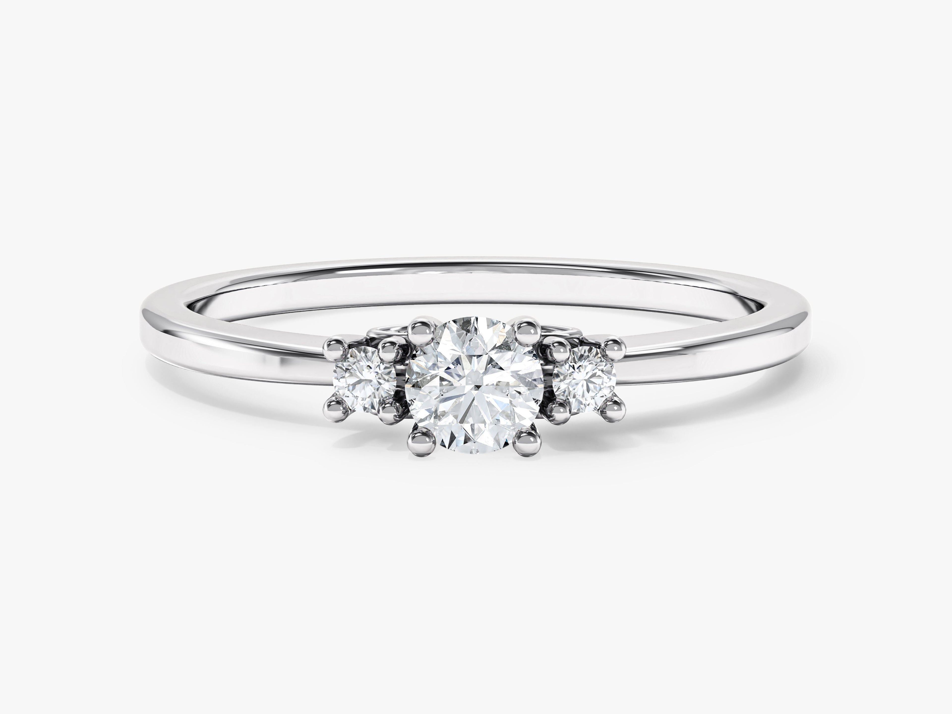 Three Stone Moissanite Promise Ring