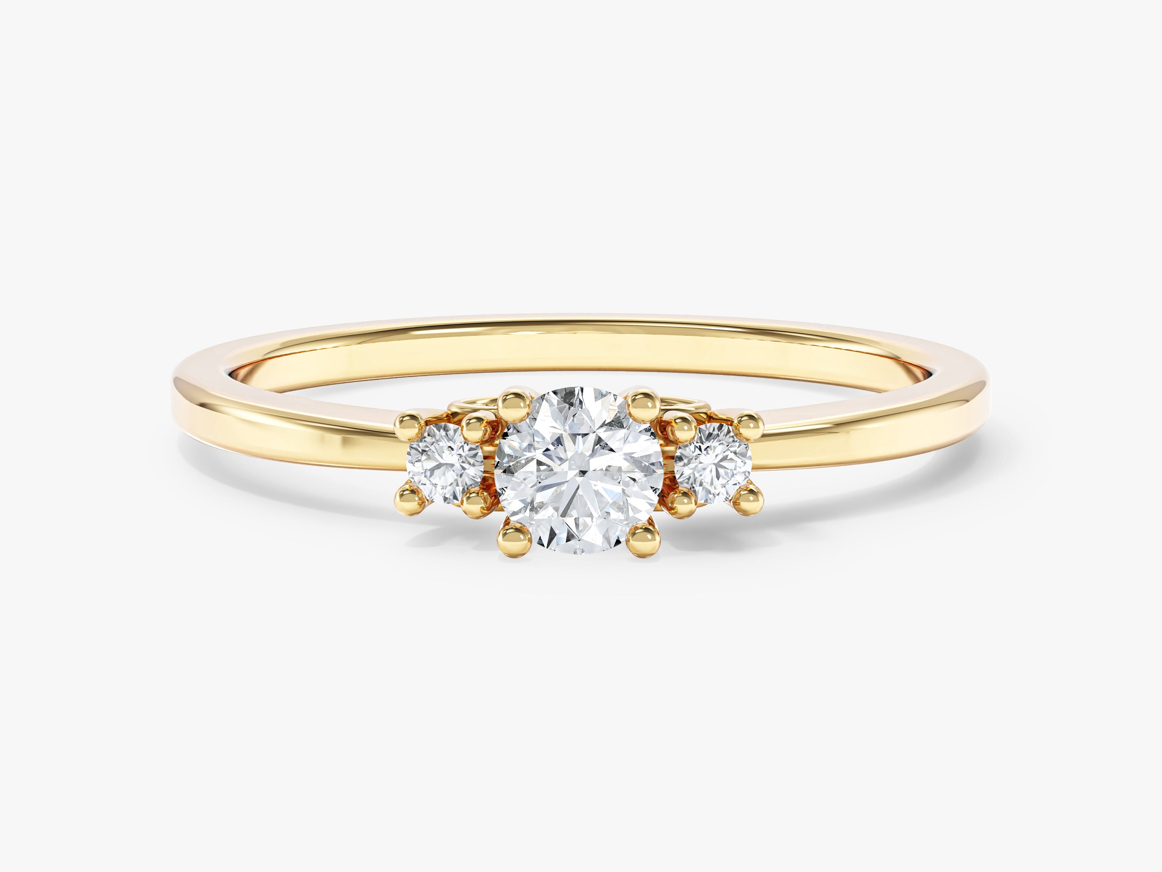 Three Stone Moissanite Promise Ring