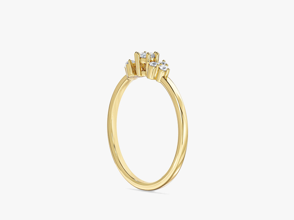 Cluster Moissanite Promise Ring