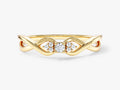 Twisted Band Moissanite Cluster Promise Ring