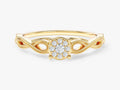 Infinity Moissanite Promise Ring with Milgrain Accents