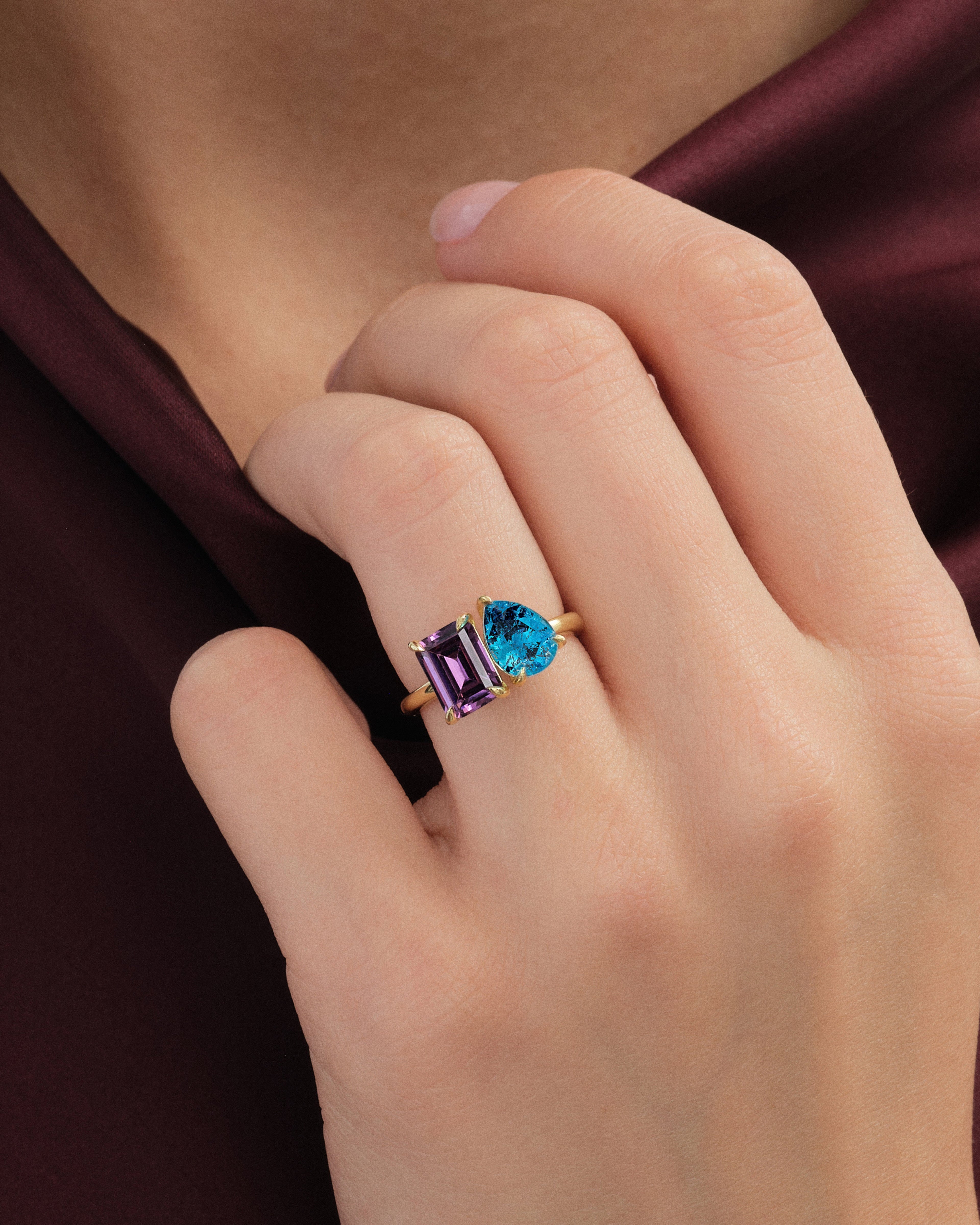 Toi et Moi Birthstone Ring