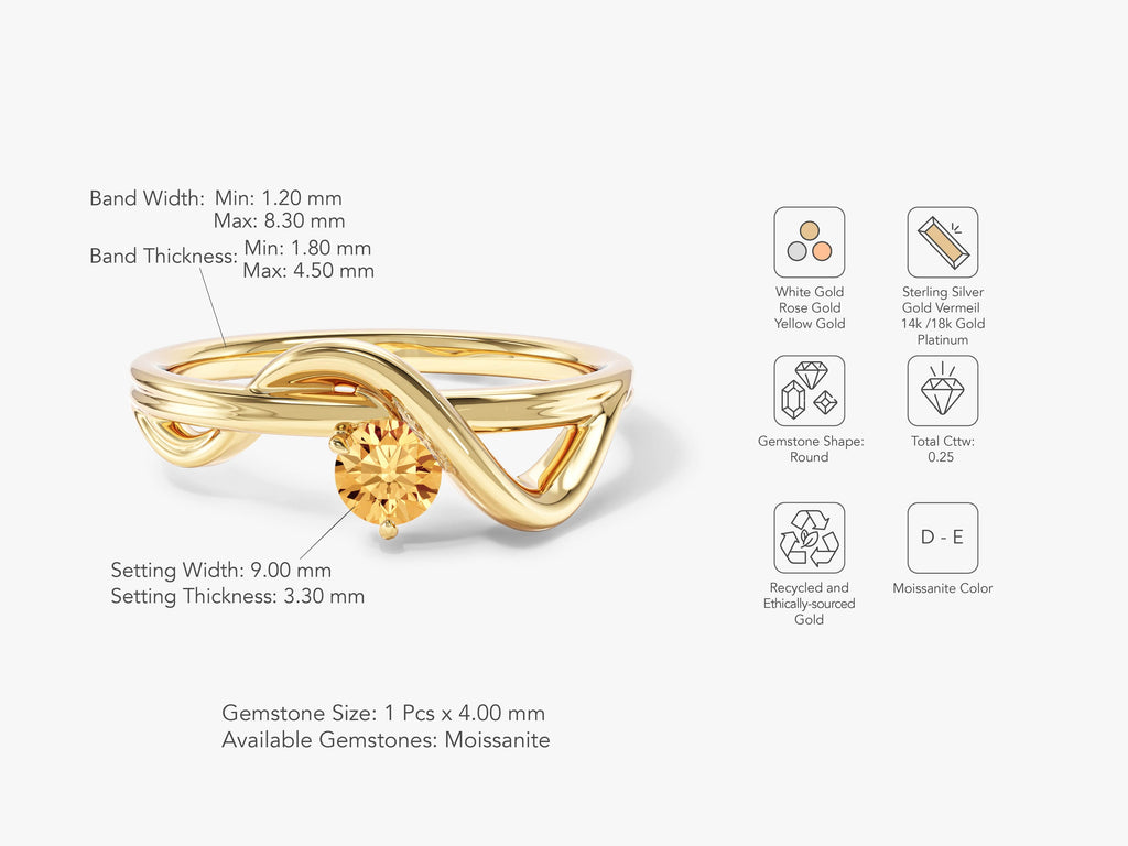 Double Band Wave Promise Ring