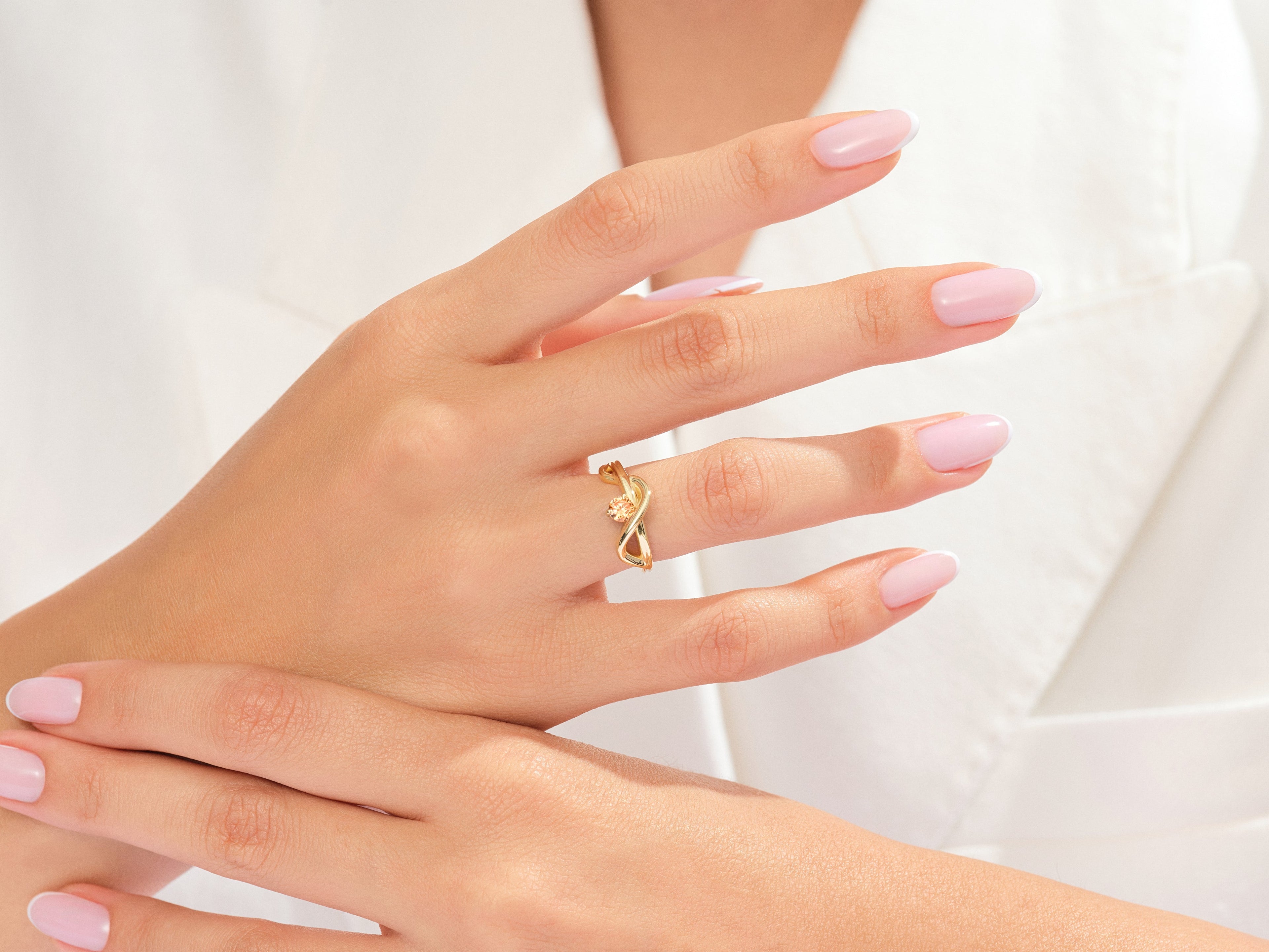 Double Band Wave Promise Ring