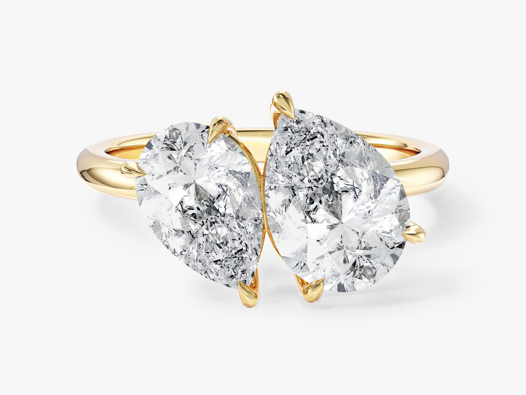 Pear and Pear Toi Et Moi Promise Ring